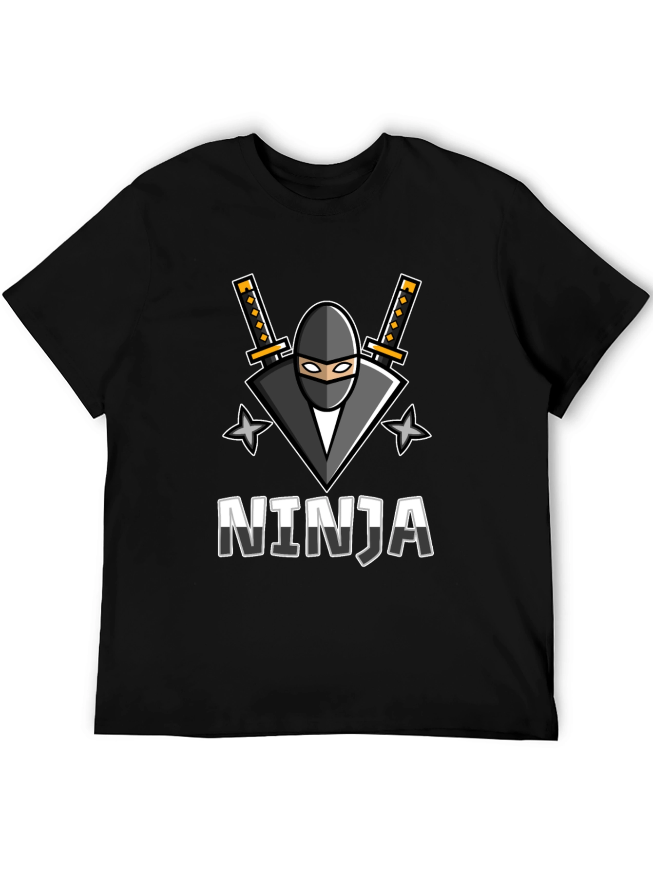 Ninja Graphic T-Shirt - Black Crew Neck Tee