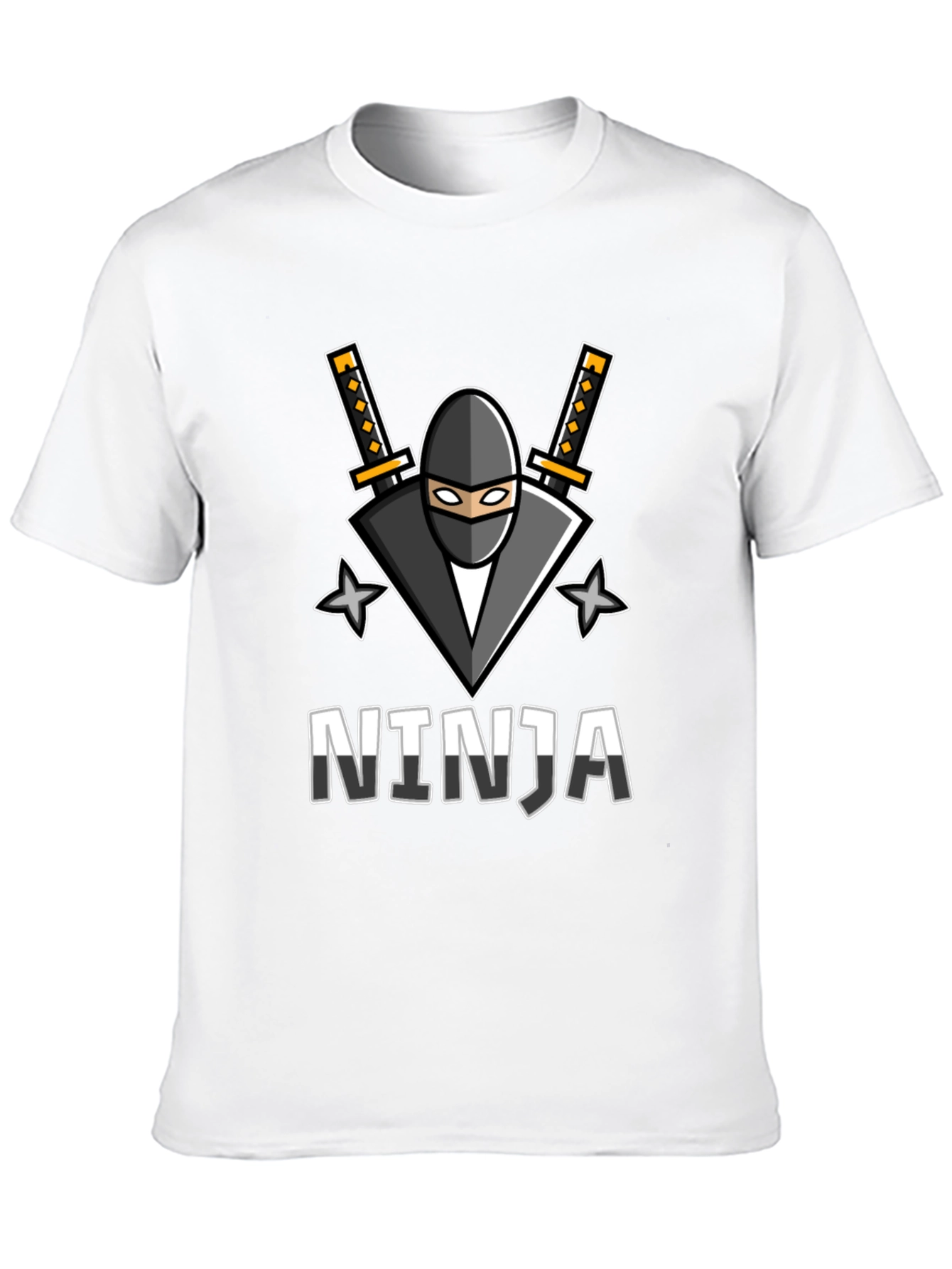 Ninja Graphic T-Shirt - Black Crew Neck Tee