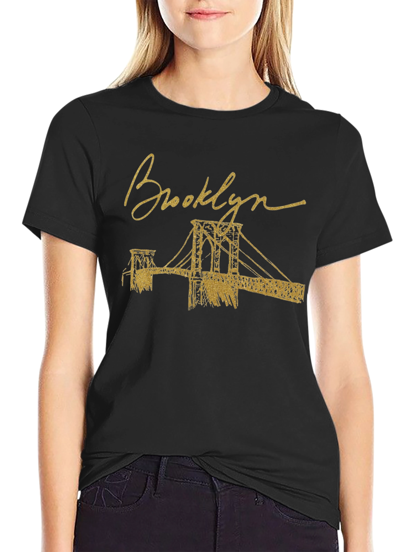 Brooklyn Bridge Graphic Tee - Classic Black T-Shirt