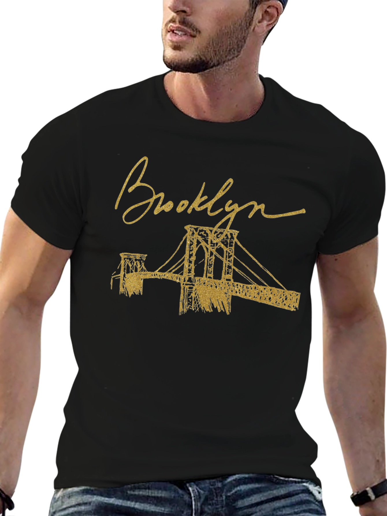 Brooklyn Bridge Graphic Tee - Classic Black T-Shirt