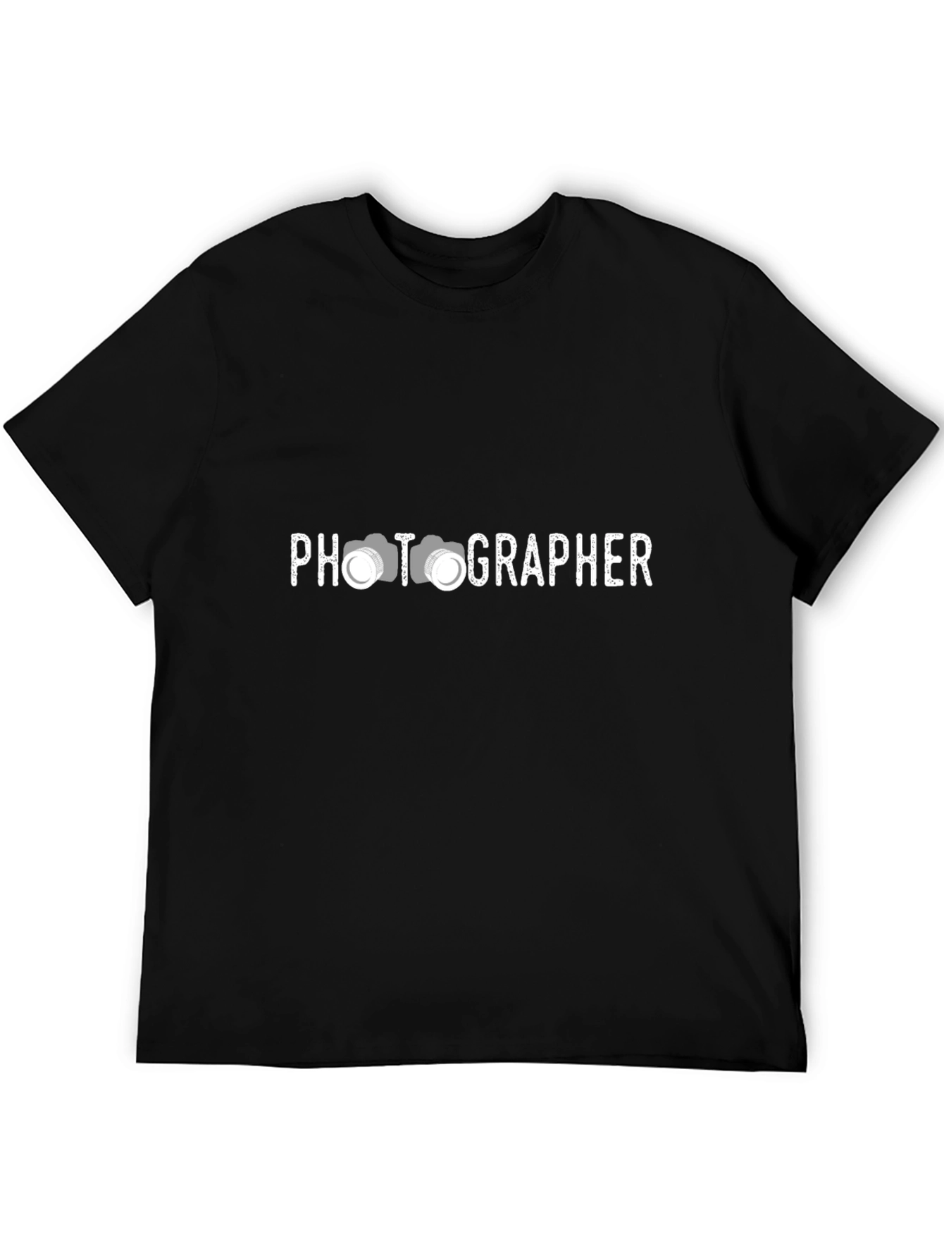 Photographer Graphic Tee - Black Cotton T-Shirt