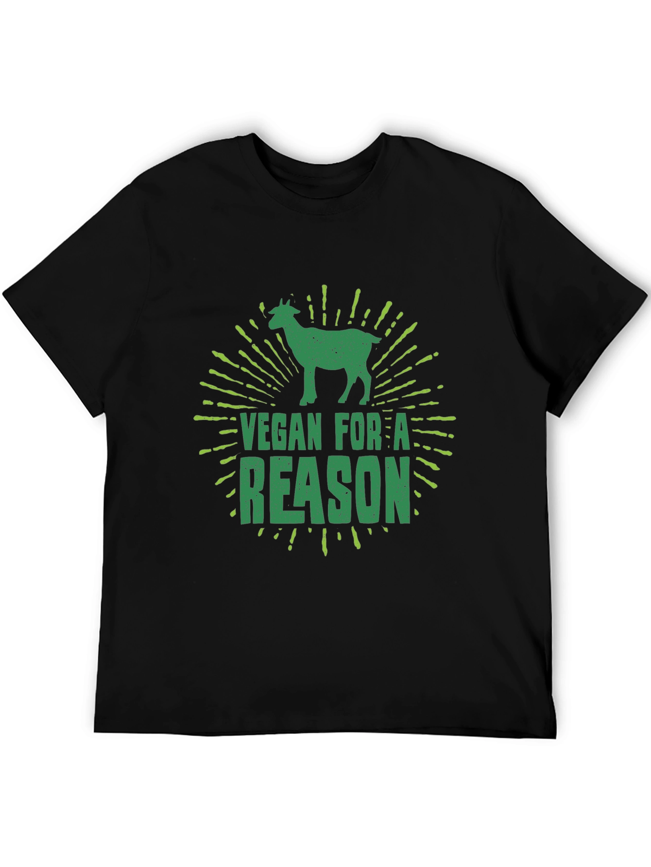 Vegan For A Reason T-Shirt with Goat Graphic