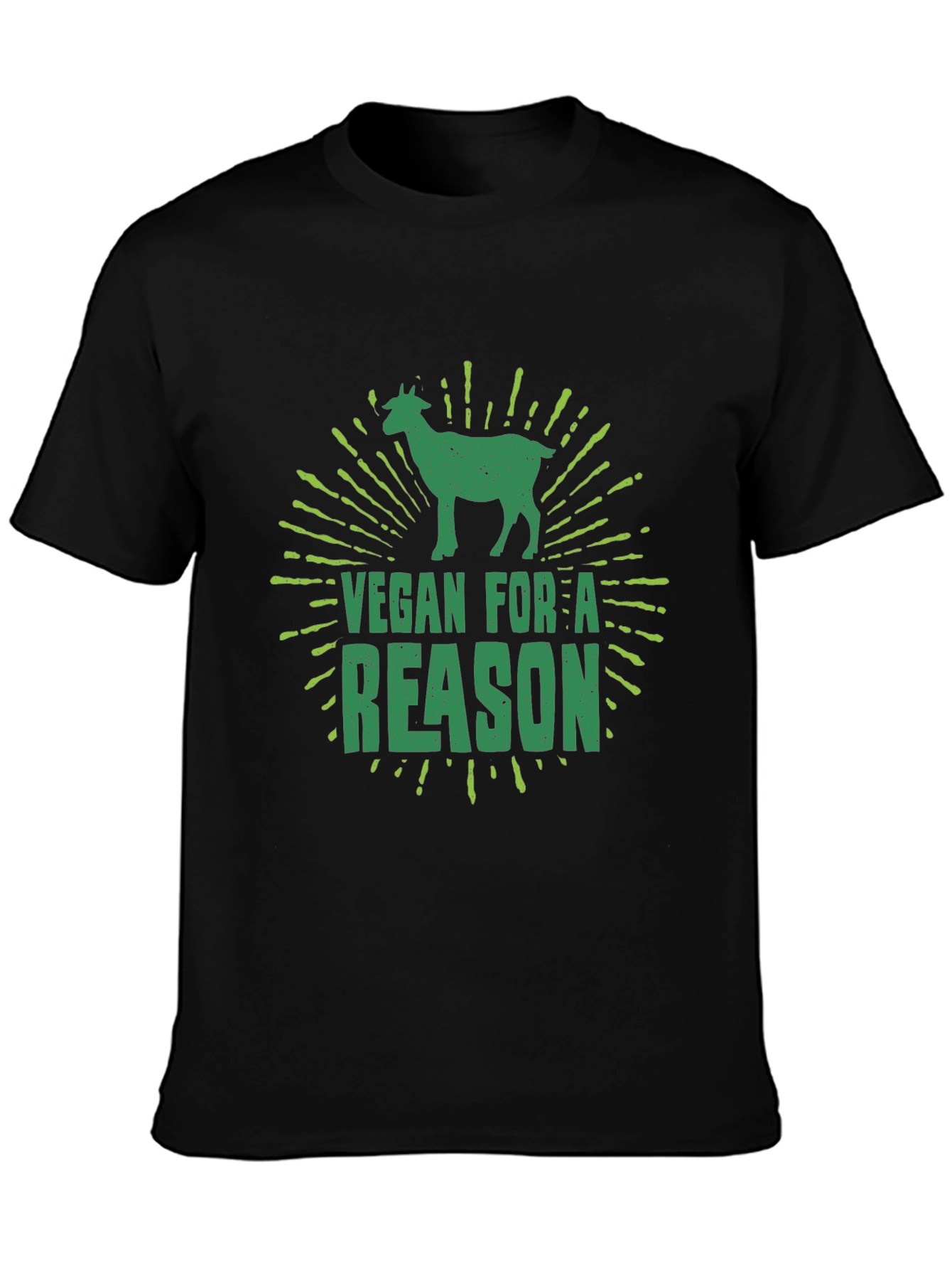 Vegan For A Reason T-Shirt with Goat Graphic