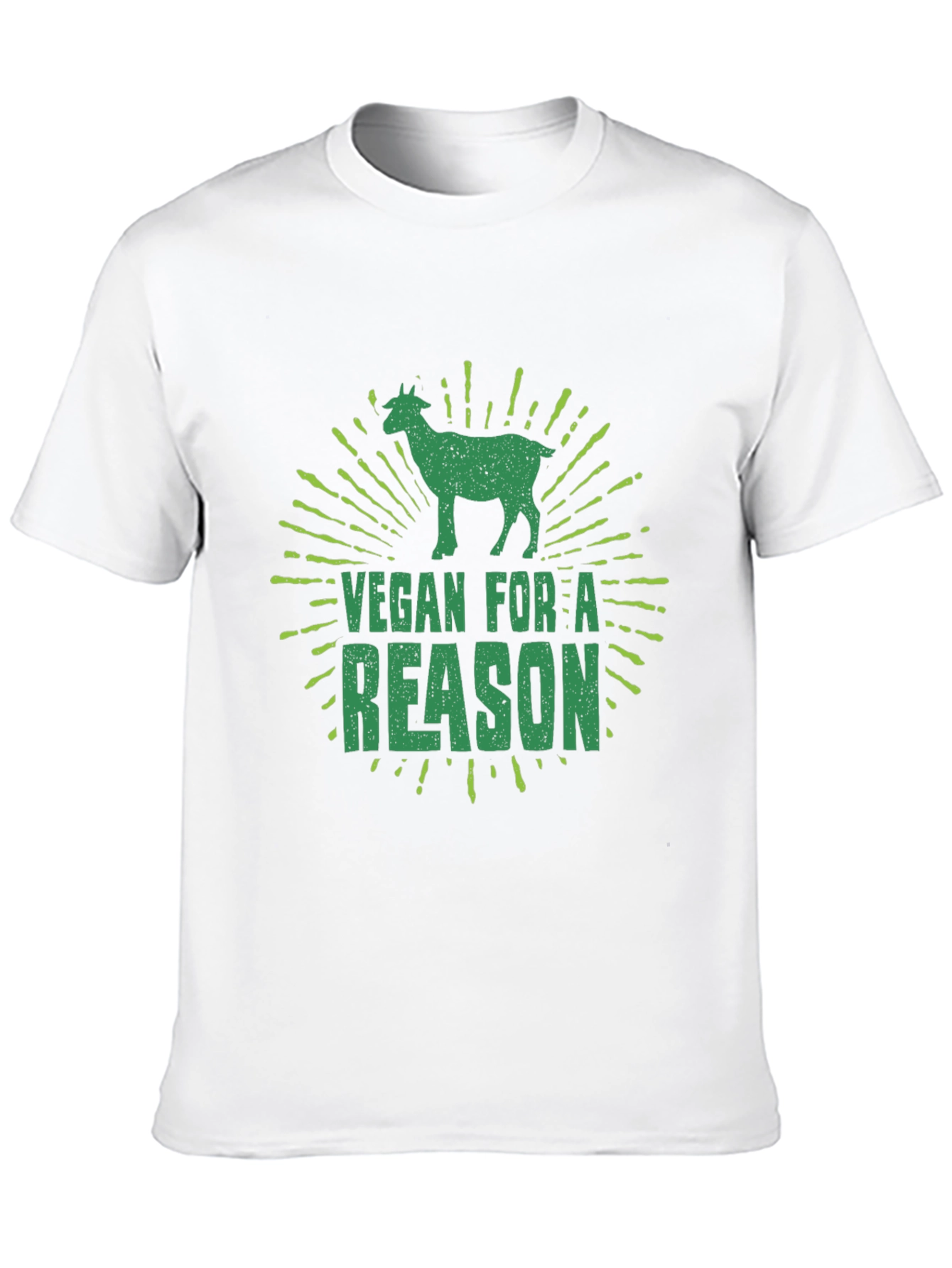 Vegan For A Reason T-Shirt with Goat Graphic
