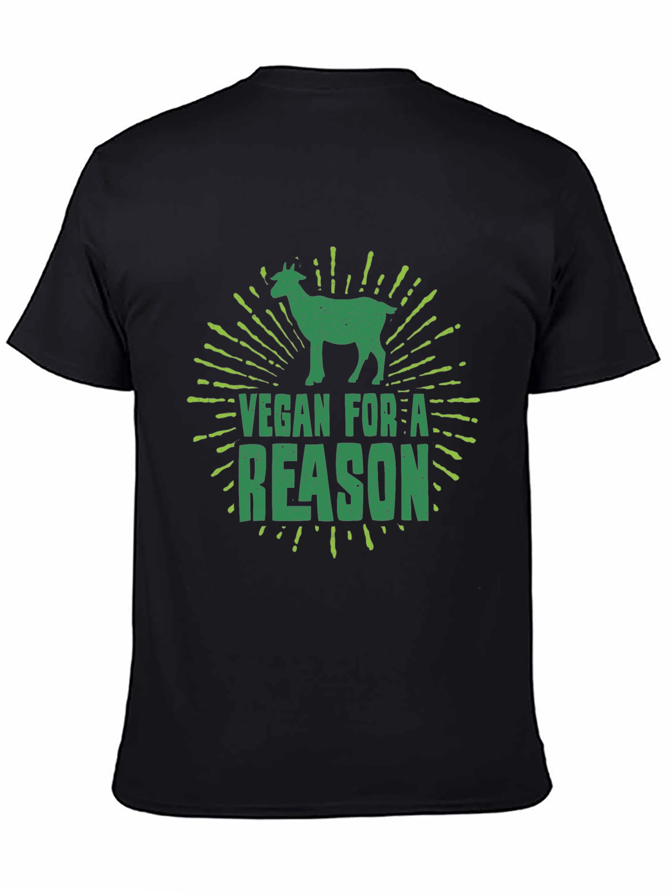 Vegan For A Reason T-Shirt with Goat Graphic