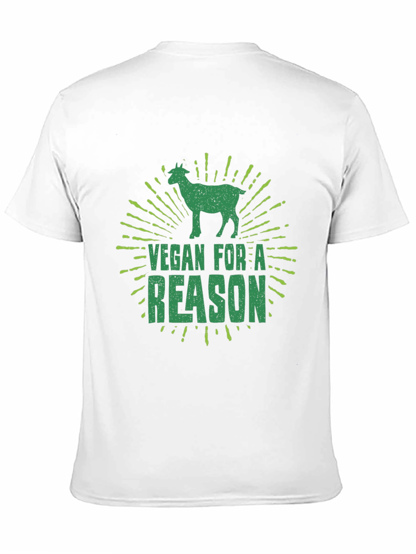 Vegan For A Reason T-Shirt with Goat Graphic