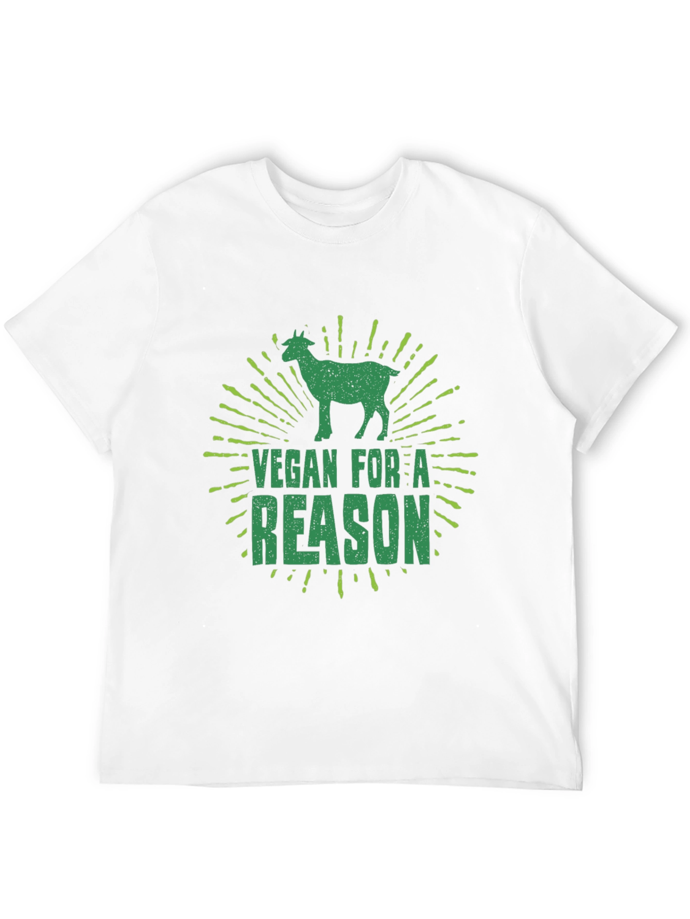 Vegan For A Reason T-Shirt with Goat Graphic