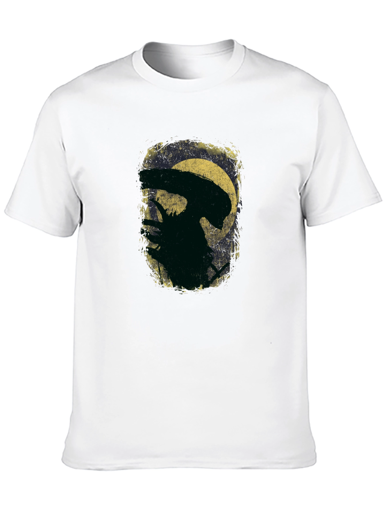 Alien Silhouette Graphic Tee - Sci-Fi Black T-Shirt