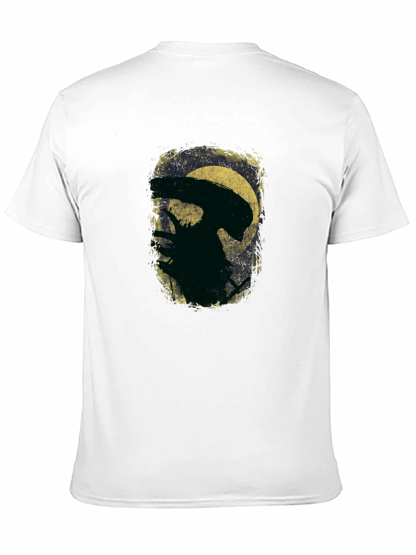Alien Silhouette Graphic Tee - Sci-Fi Black T-Shirt