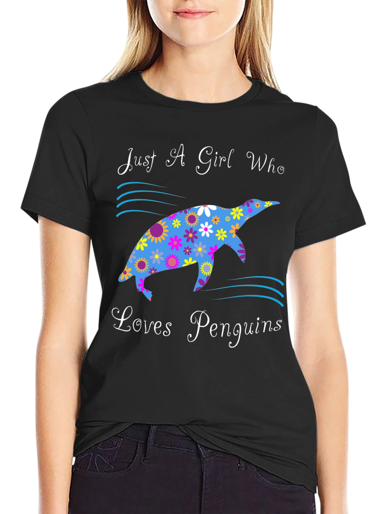 Just A Girl Who Loves Penguins Graphic Tee