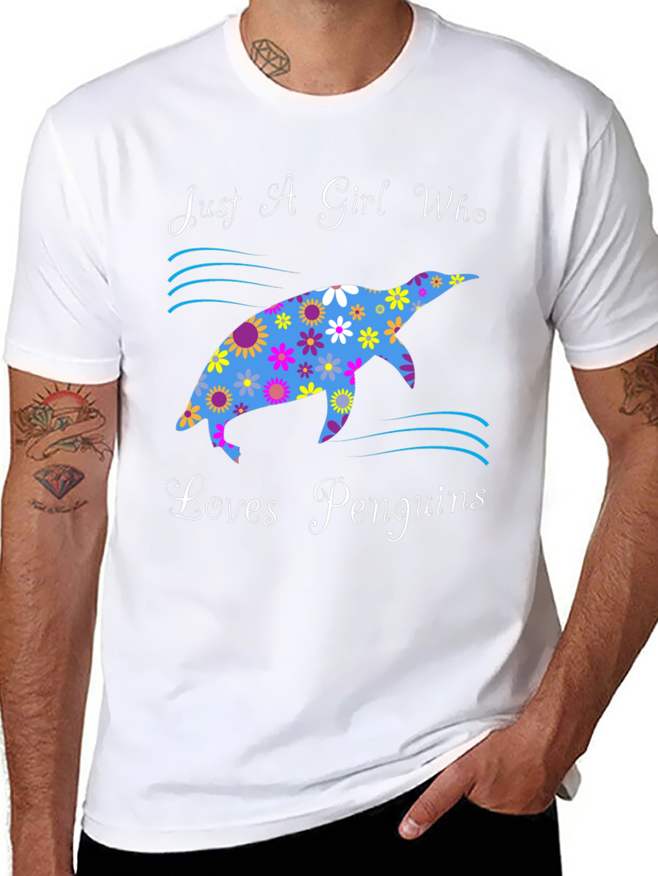 Just A Girl Who Loves Penguins Graphic Tee