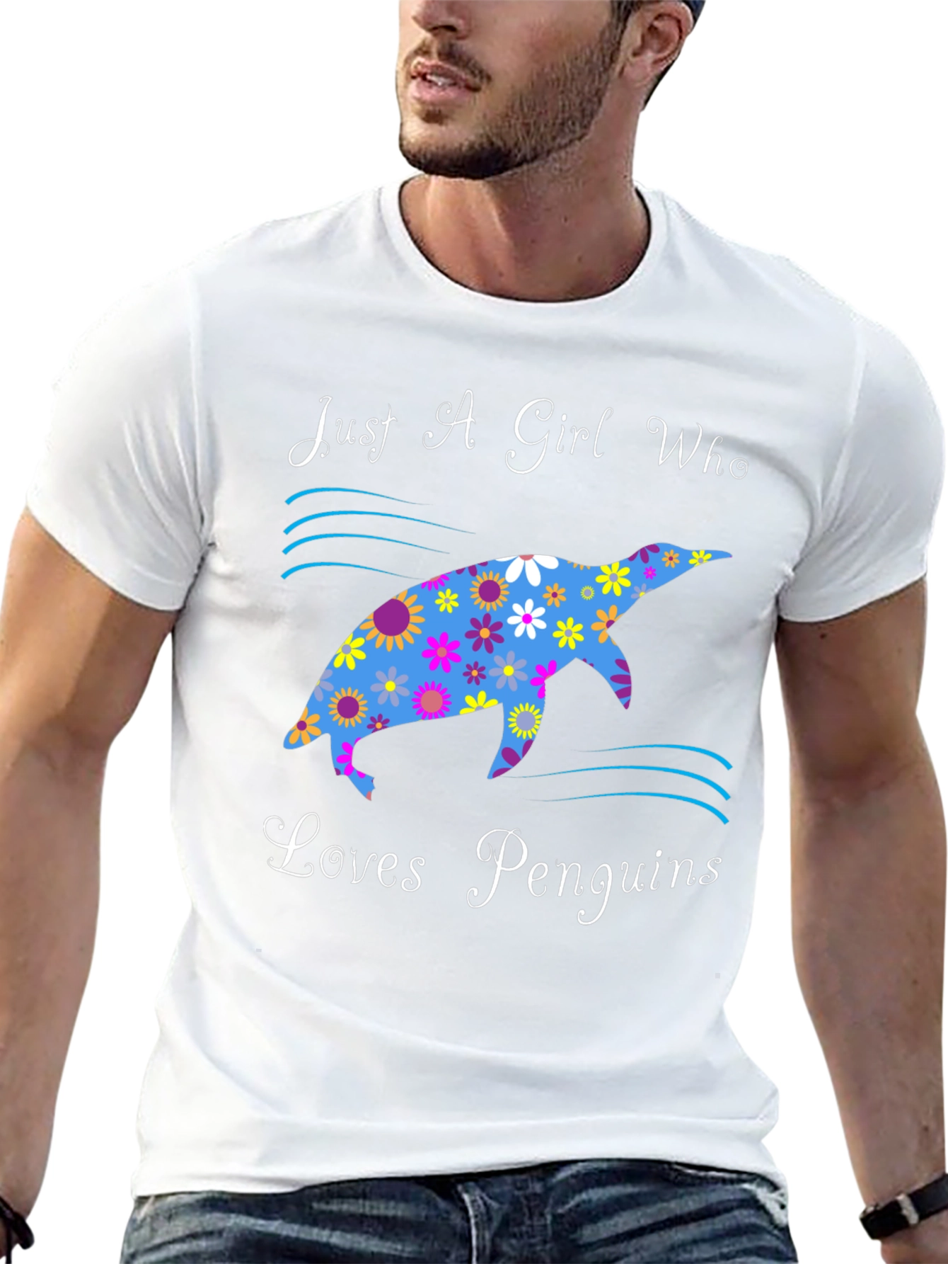 Just A Girl Who Loves Penguins Graphic Tee