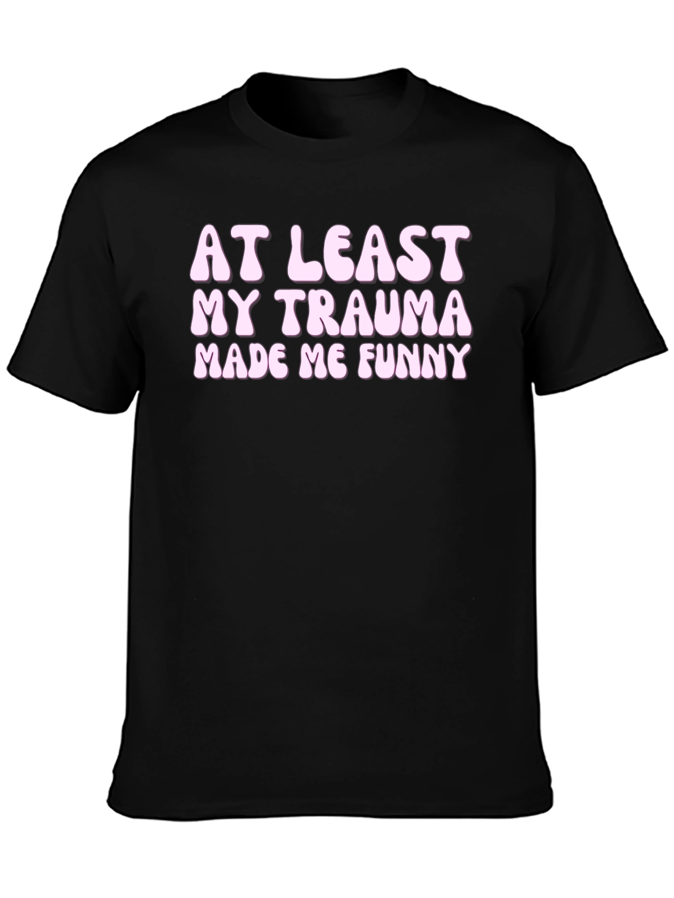 Funny Trauma Graphic Tee - Black Unisex T-Shirt
