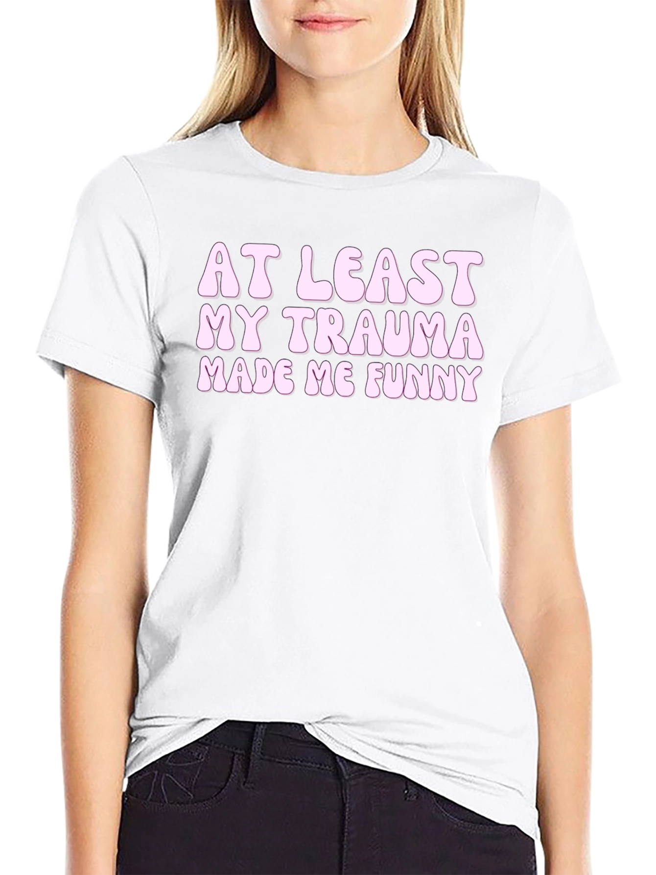 Funny Trauma Graphic Tee - Black Unisex T-Shirt