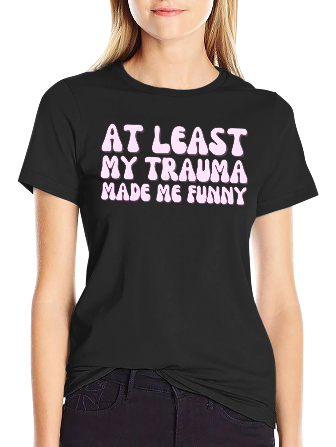 Funny Trauma Graphic Tee - Black Unisex T-Shirt