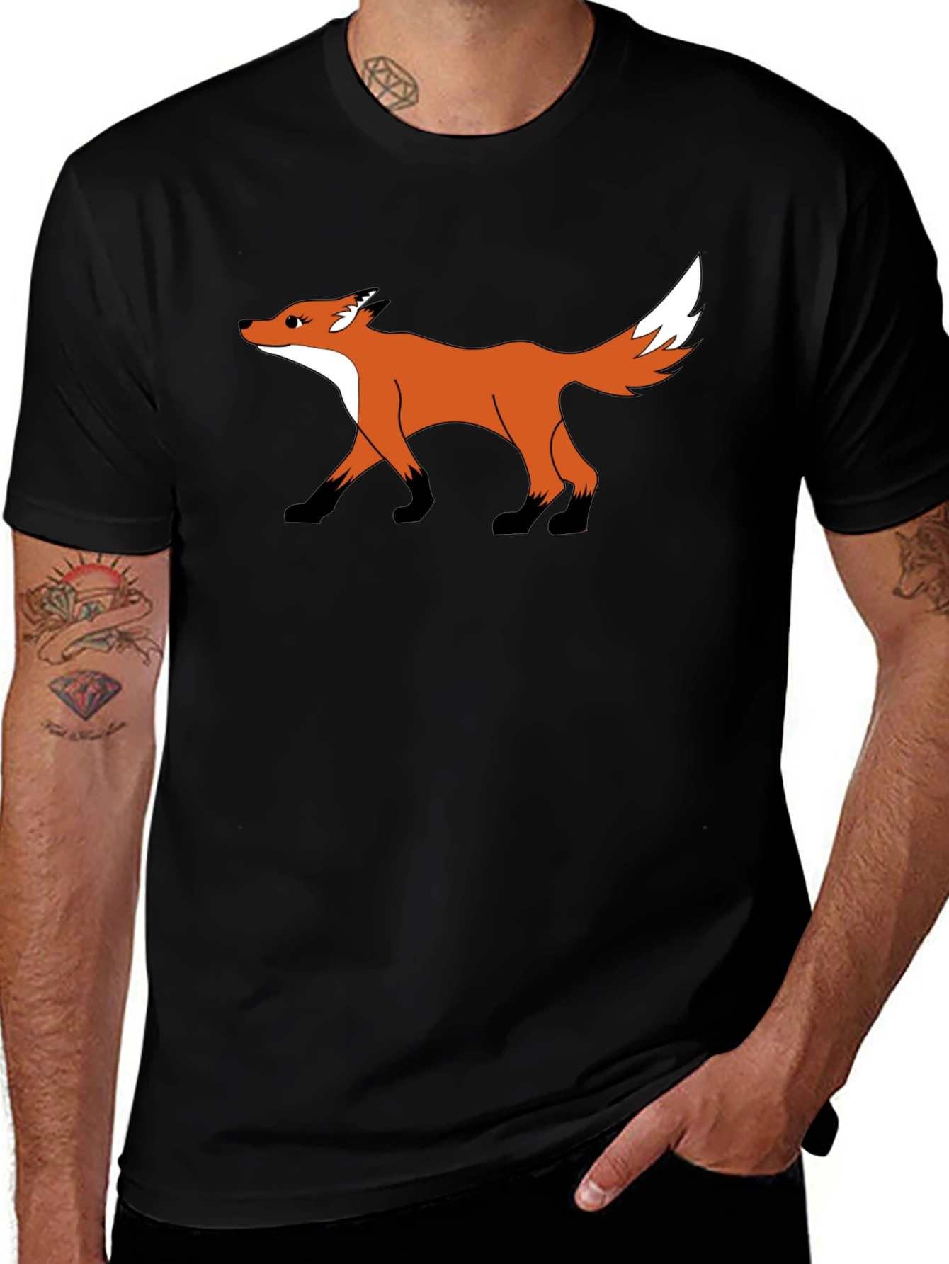 Fox Graphic T-Shirt - Casual Wear