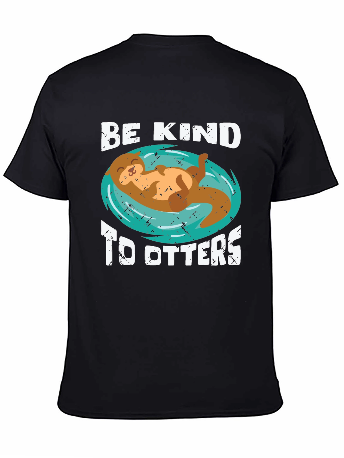 Be Kind To Otters Graphic Tee - Black
