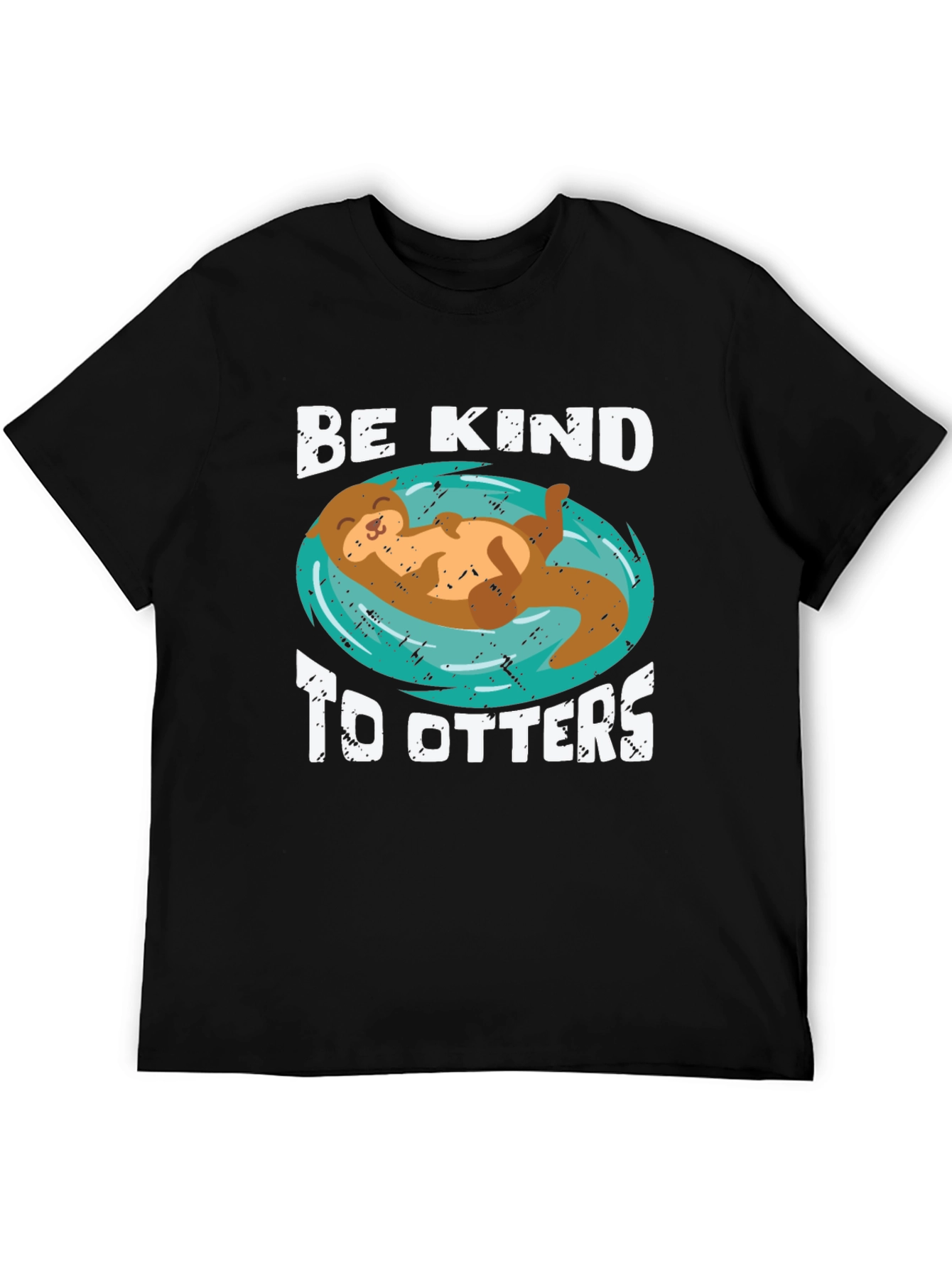 Be Kind To Otters Graphic Tee - Black