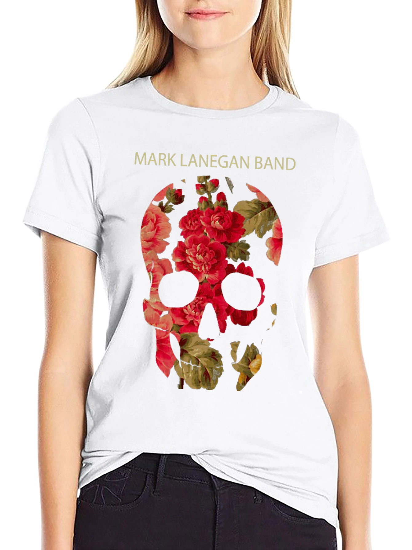 Floral Skull Graphic T-Shirt