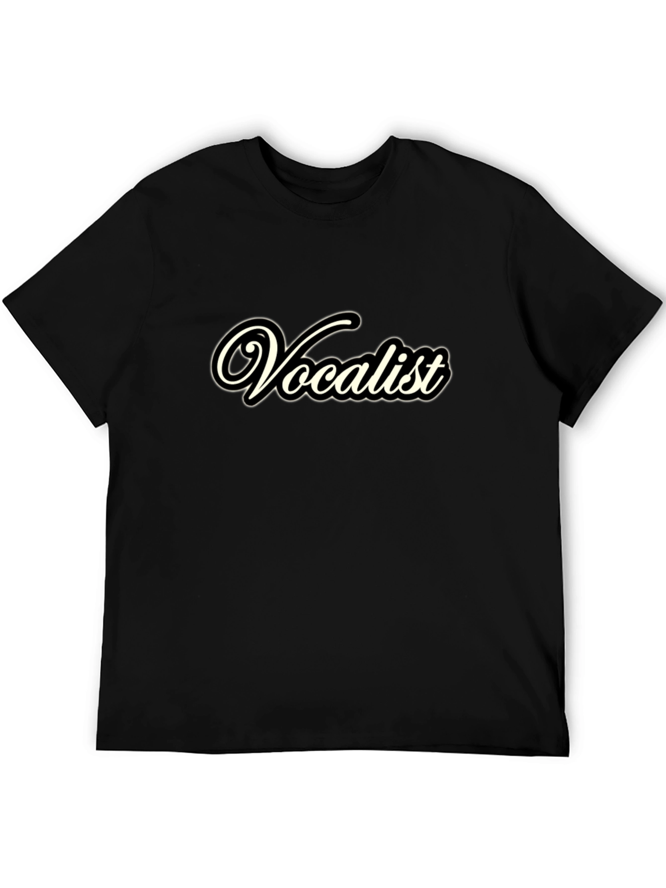 Vocalist Graphic Tee - Black Cotton T-Shirt