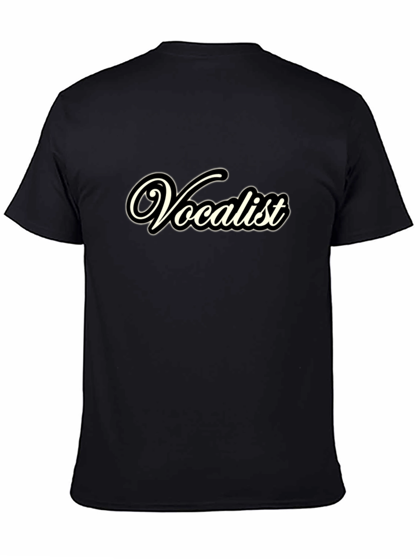 Vocalist Graphic Tee - Black Cotton T-Shirt