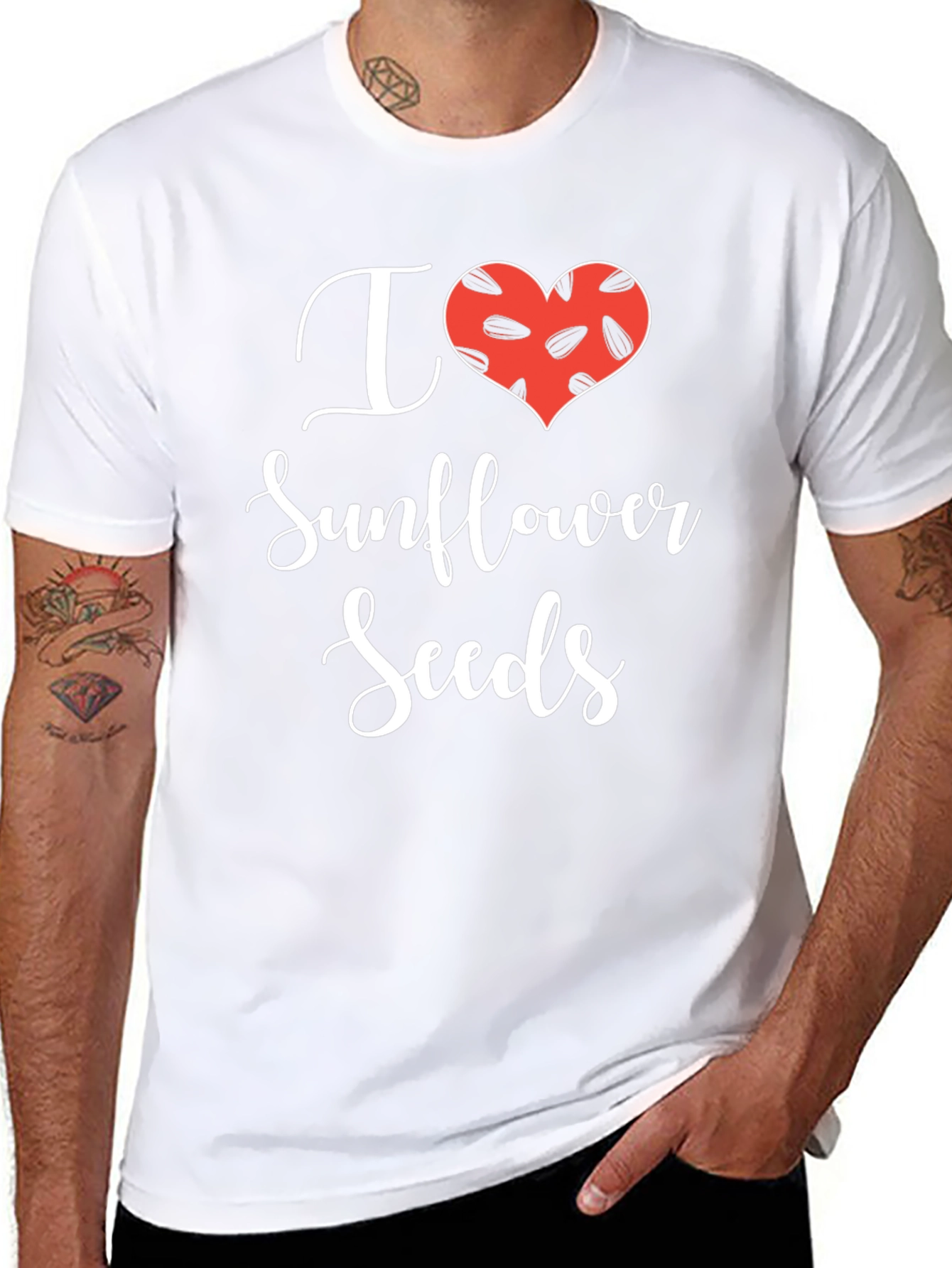I Love Sunflower Seeds Graphic T-Shirt