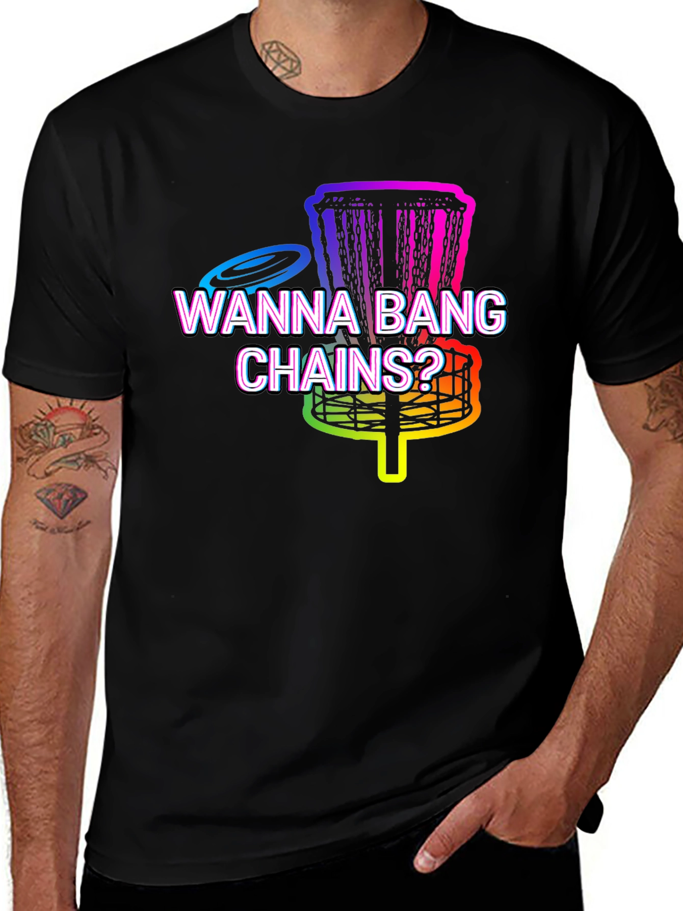Wanna Bang Chains? Disc Golf T-Shirt