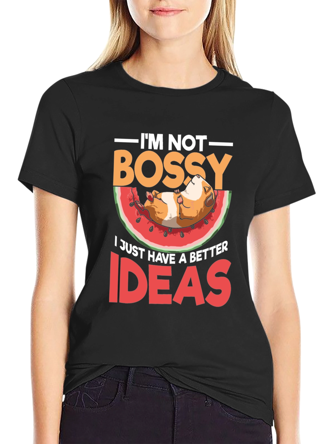 Im Not Bossy T-Shirt - Guinea Pig Watermelon