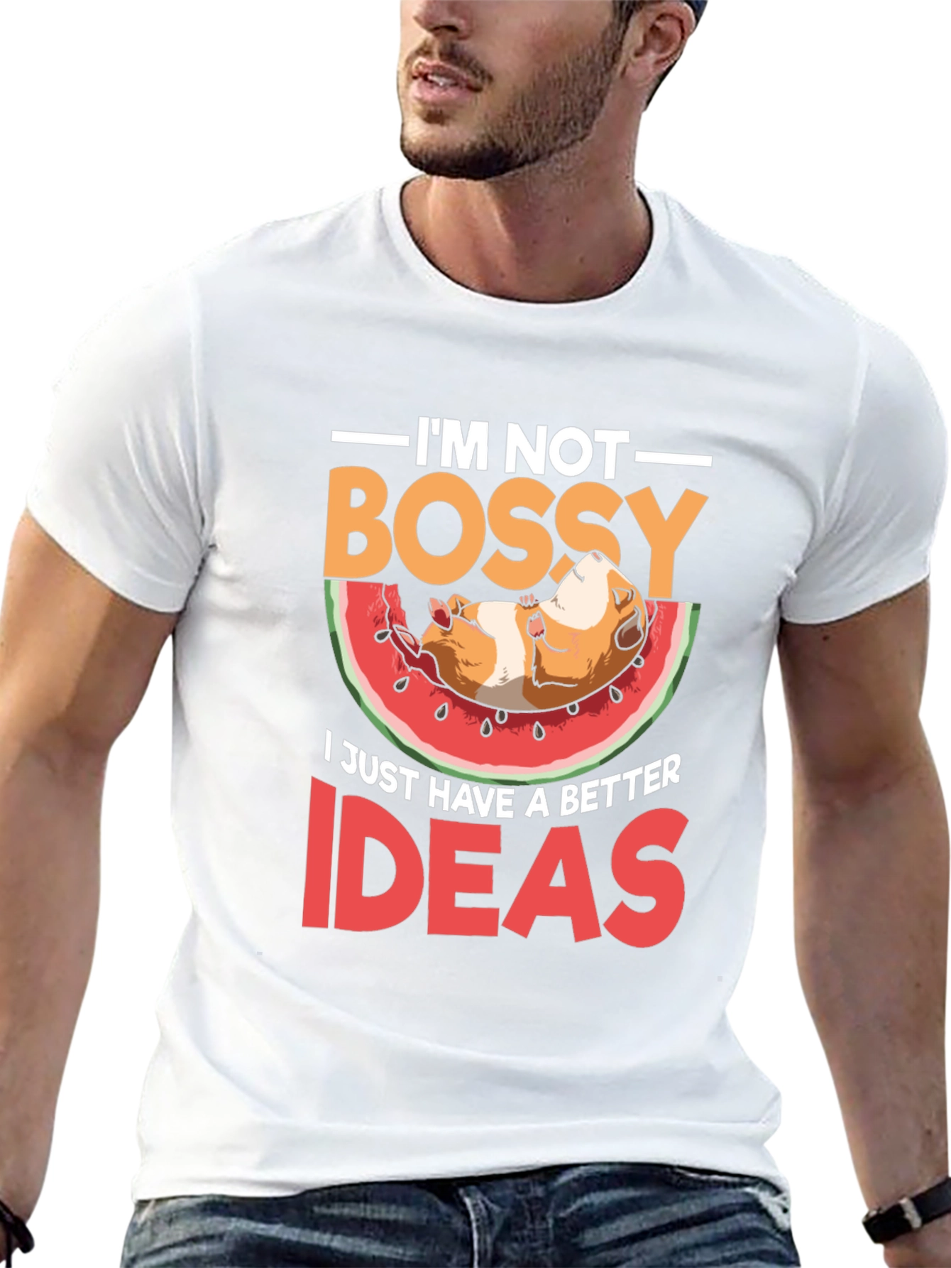 Im Not Bossy T-Shirt - Guinea Pig Watermelon