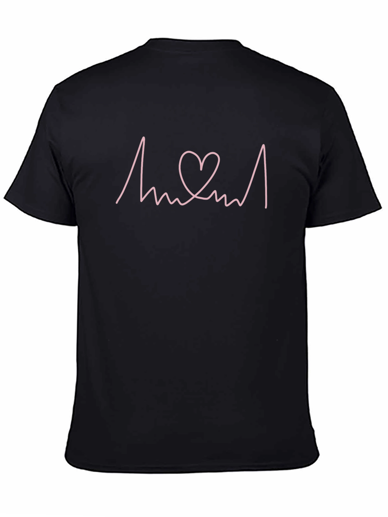 Heartbeat Love Graphic Tee - Black