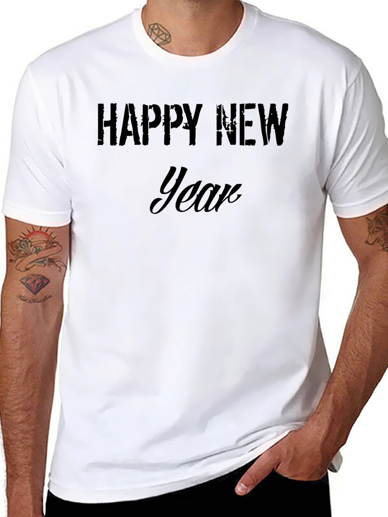 Happy New Year Graphic Tee - Stylish Celebration Shirt