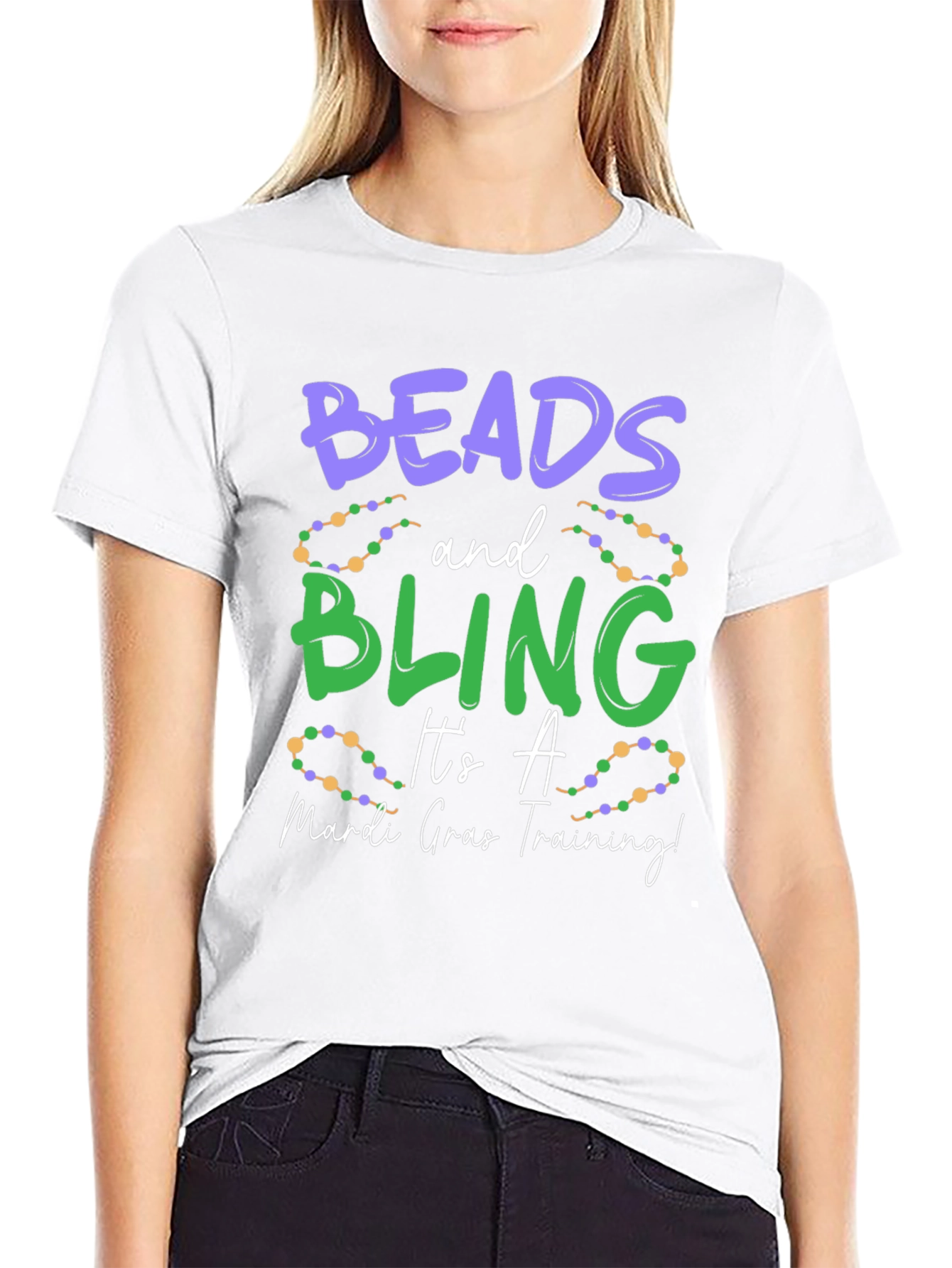 Beads and Bling Mardi Gras T-Shirt