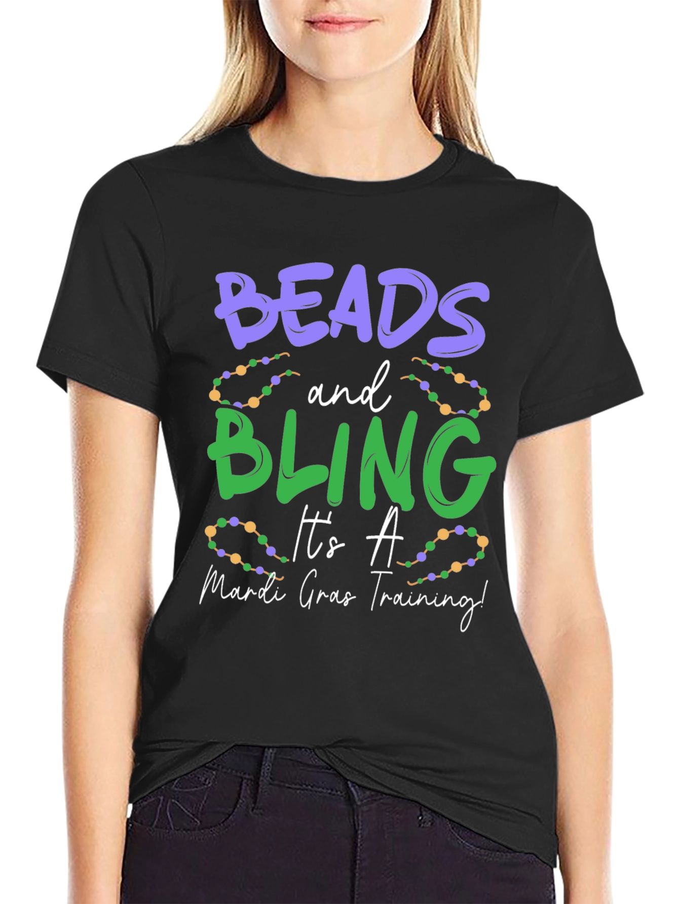 Beads and Bling Mardi Gras T-Shirt
