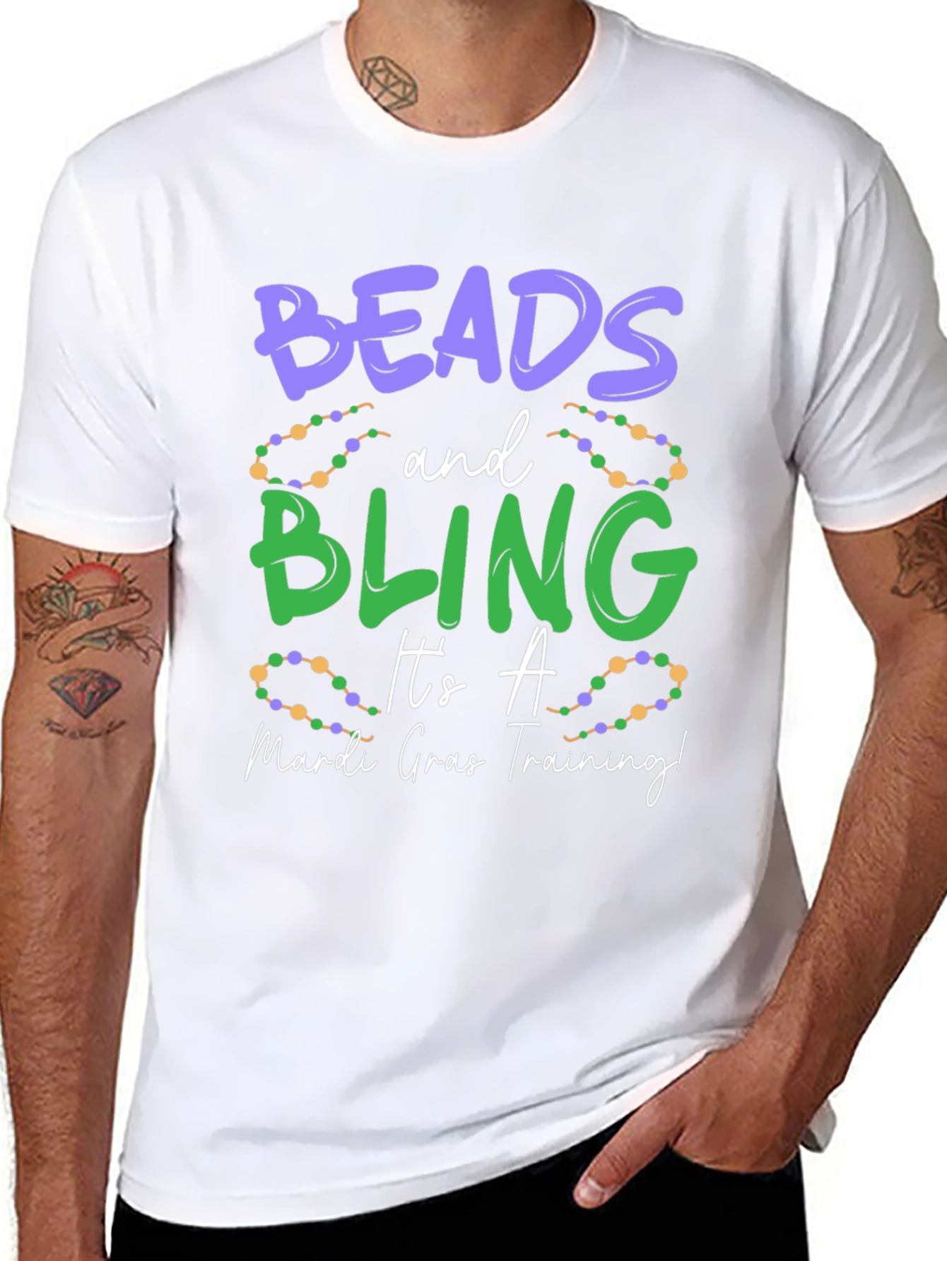 Beads and Bling Mardi Gras T-Shirt