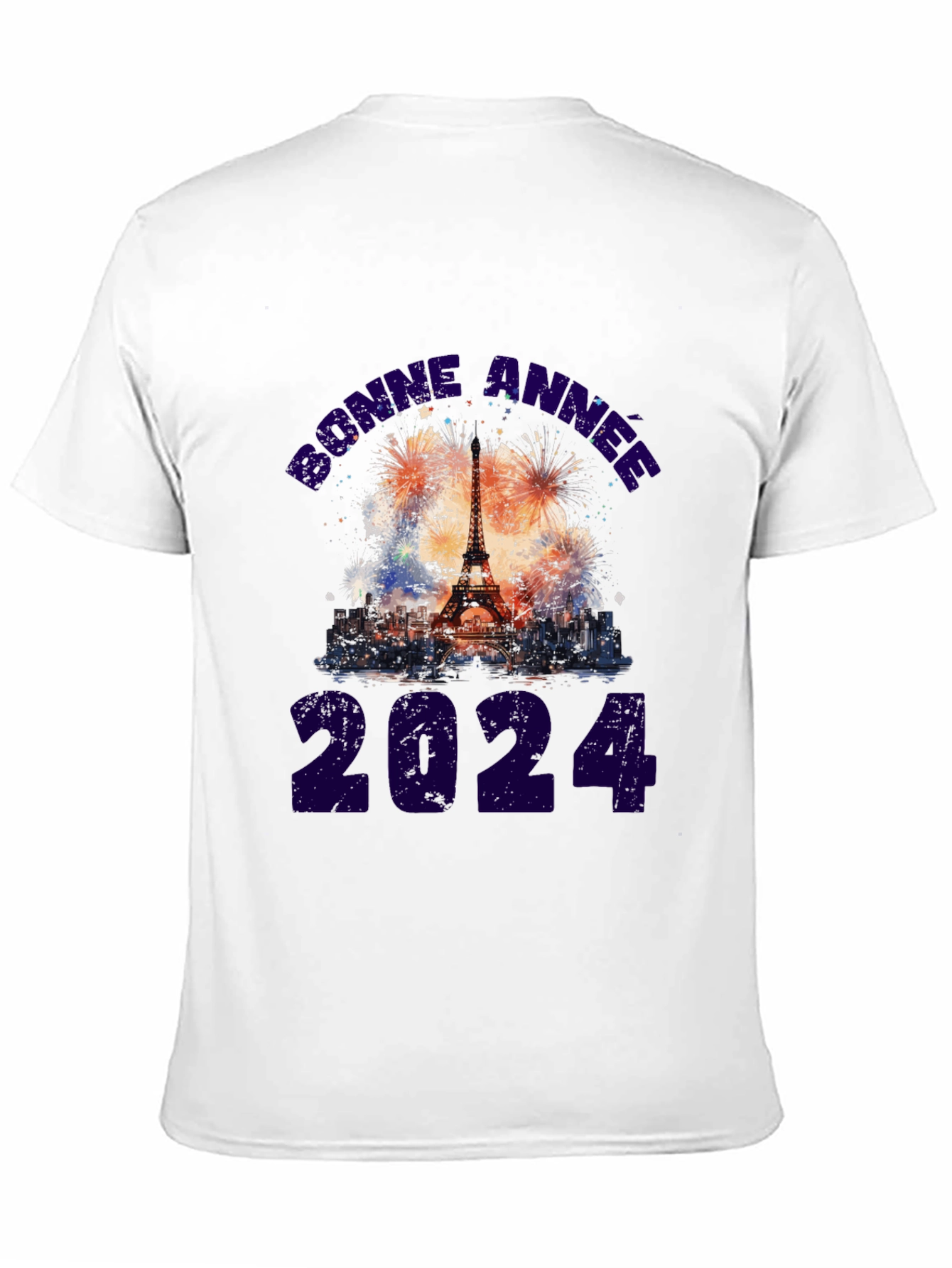 Bonne Annee 2024 Eiffel Tower Tee
