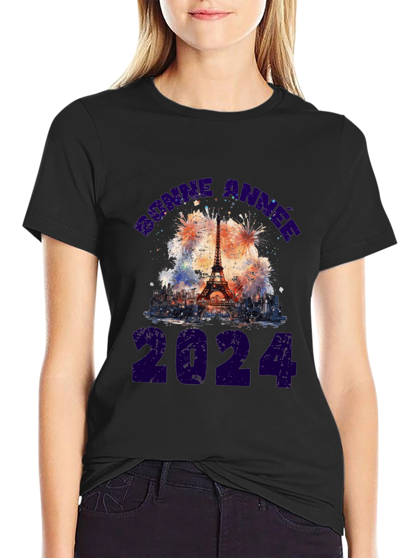 Bonne Annee 2024 Eiffel Tower Tee