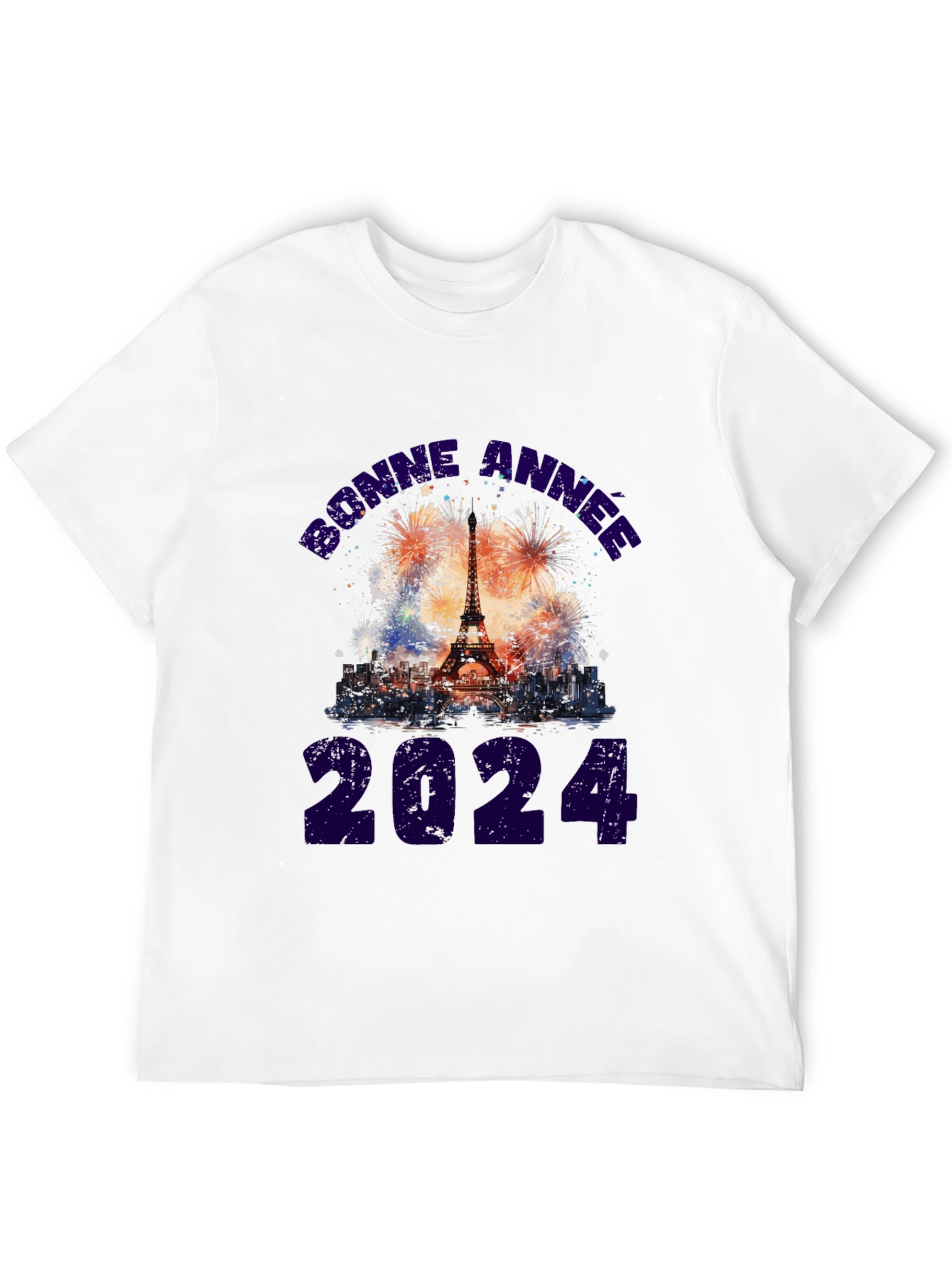 Bonne Annee 2024 Eiffel Tower Tee