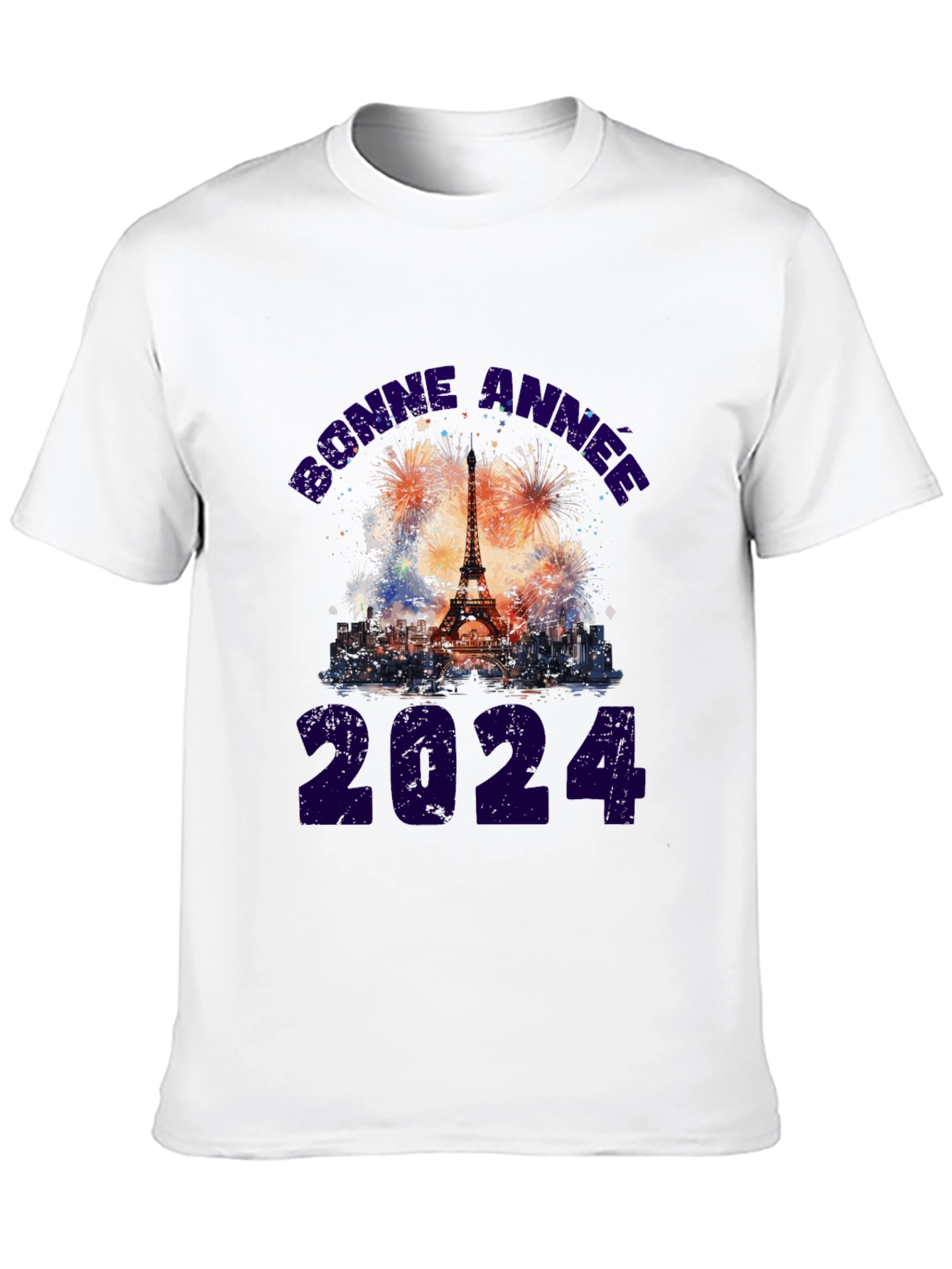 Bonne Annee 2024 Eiffel Tower Tee