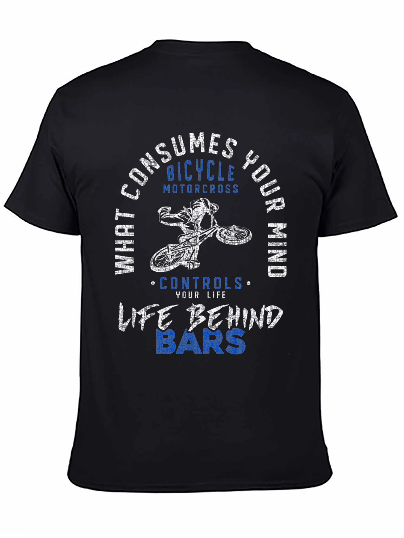 Bicycle Motocross T-Shirt - Life Behind Bars Graphic Tee