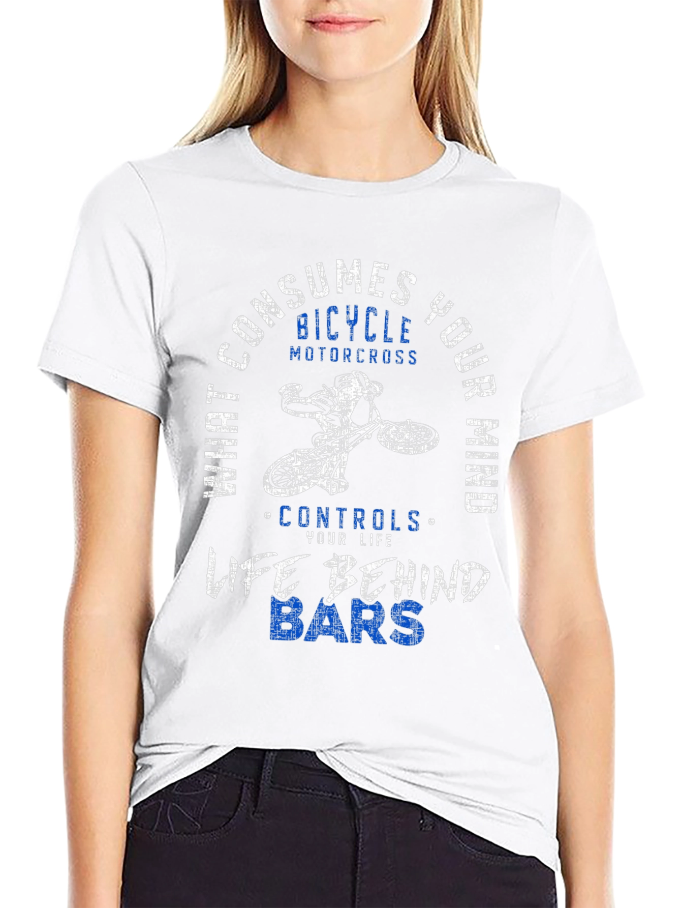 Bicycle Motocross T-Shirt - Life Behind Bars Graphic Tee