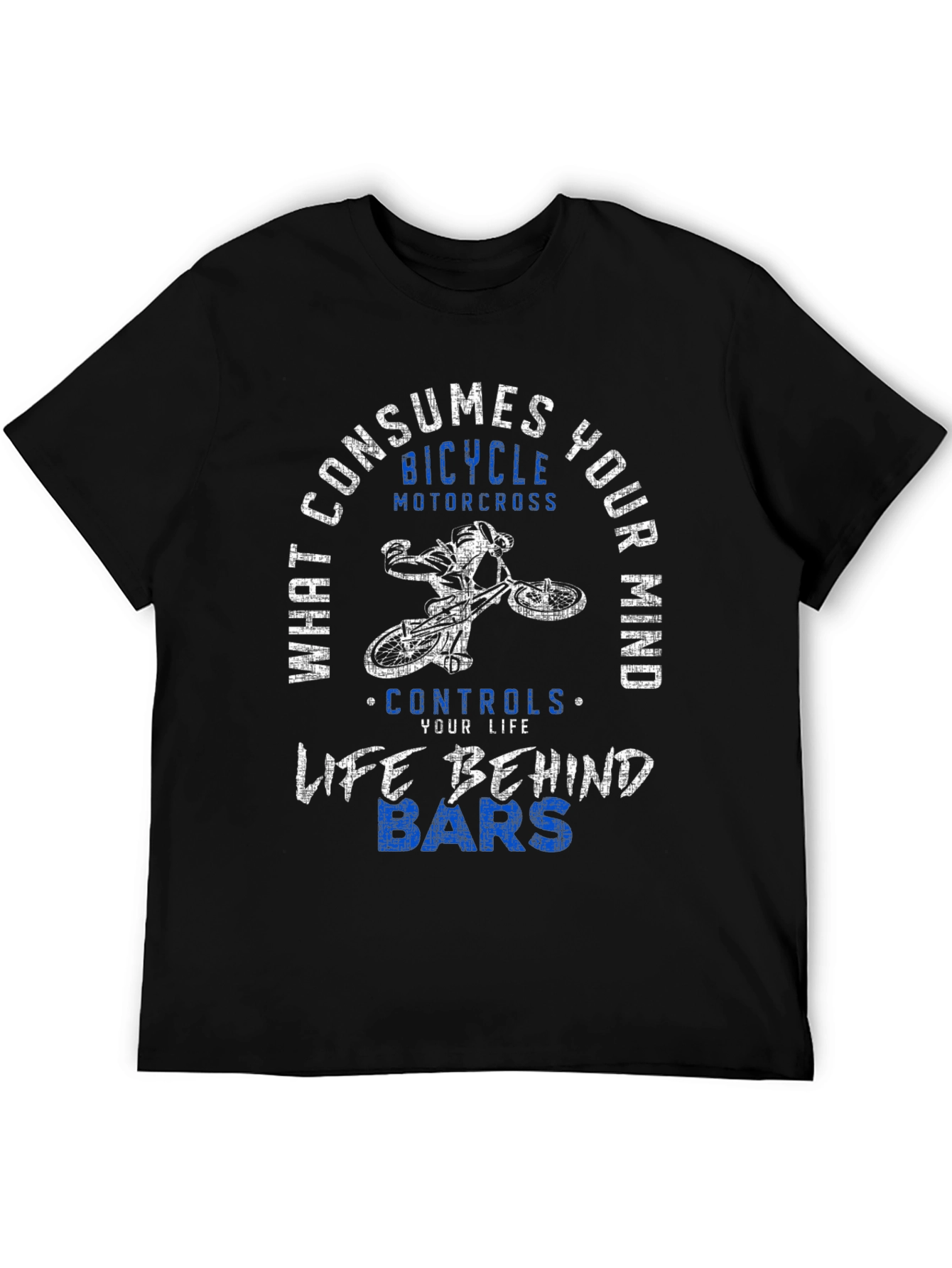 Bicycle Motocross T-Shirt - Life Behind Bars Graphic Tee