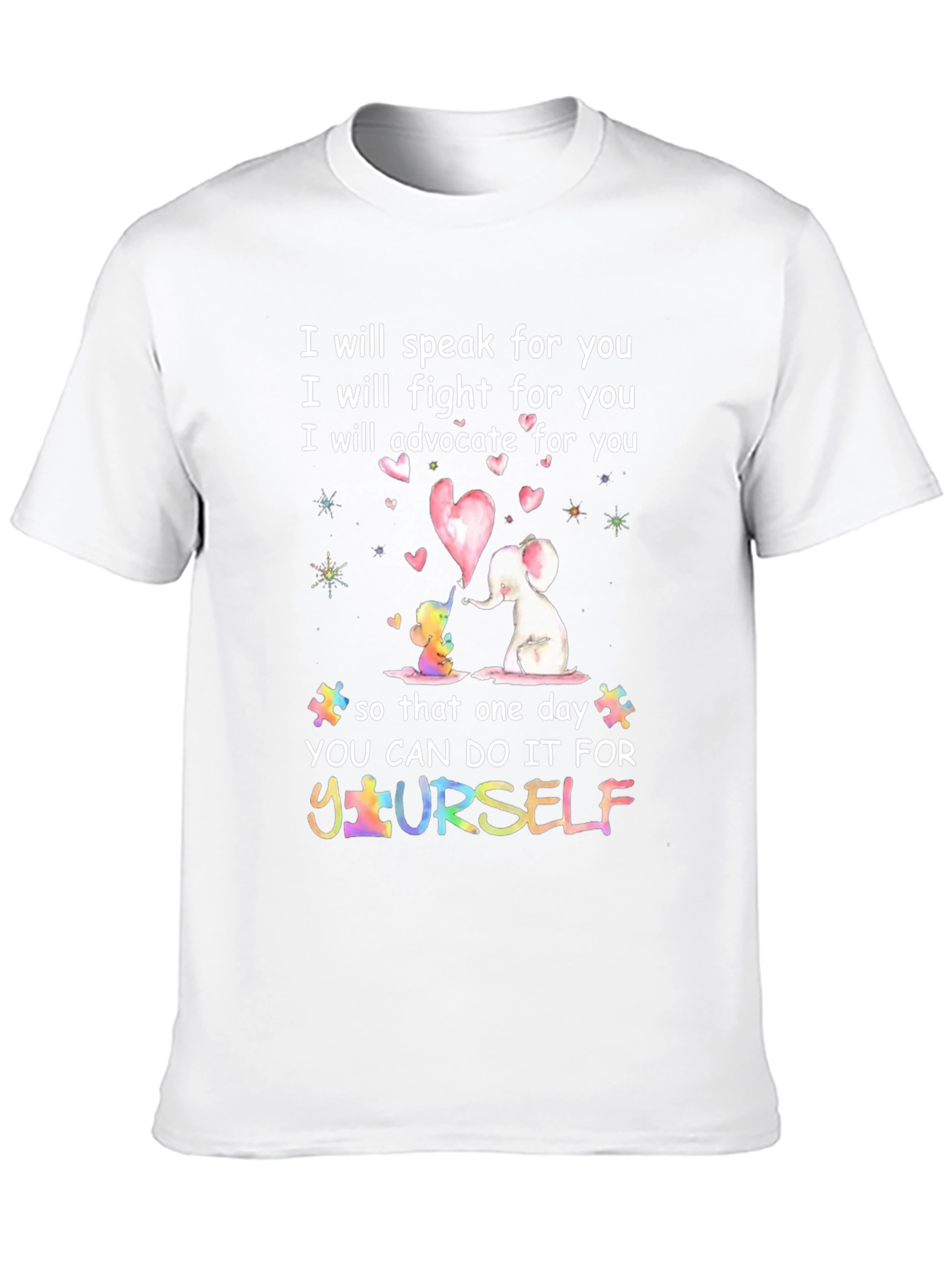 Autism Awareness T-Shirt: Speak Fight Advocate