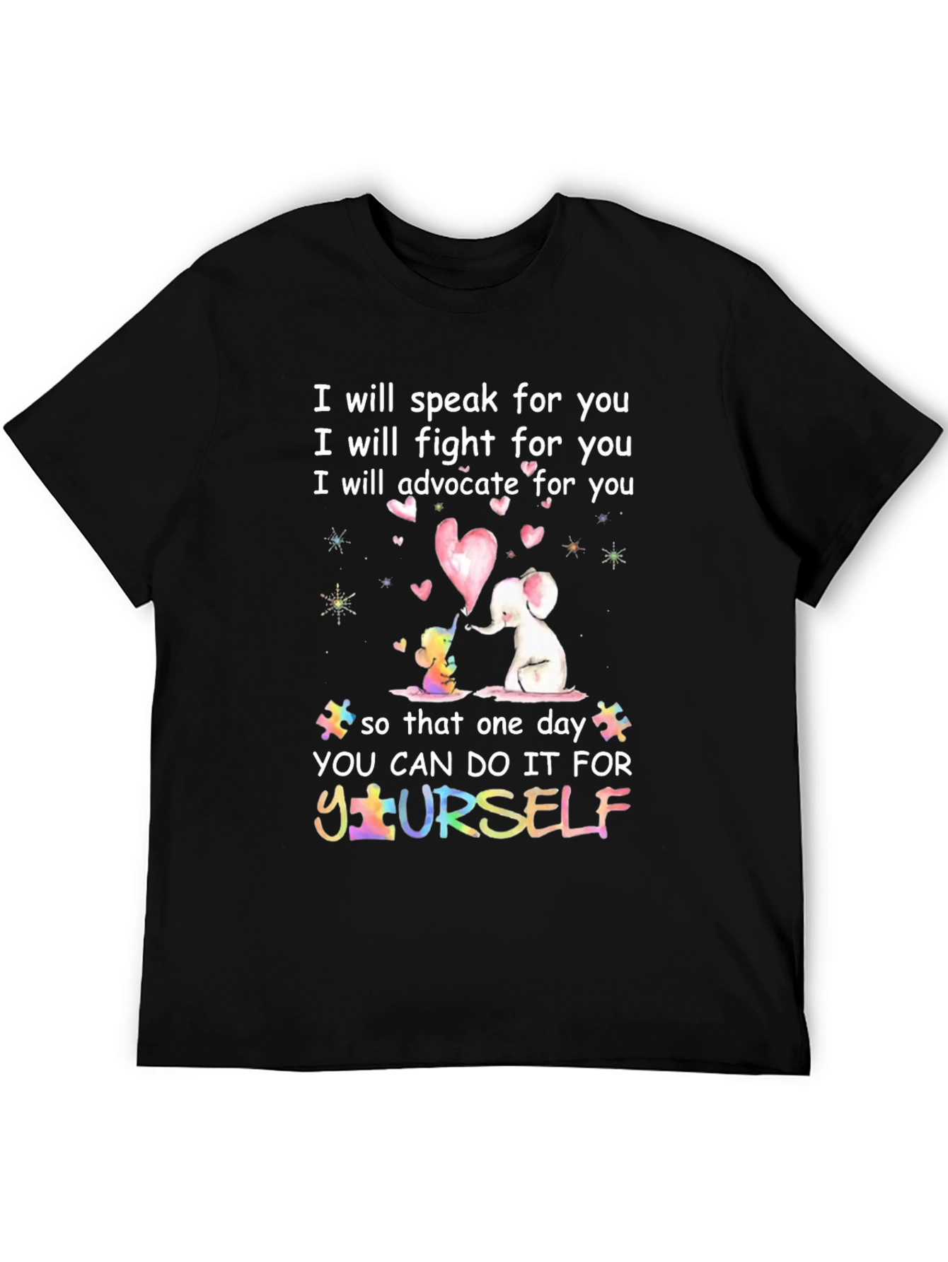 Autism Awareness T-Shirt: Speak Fight Advocate