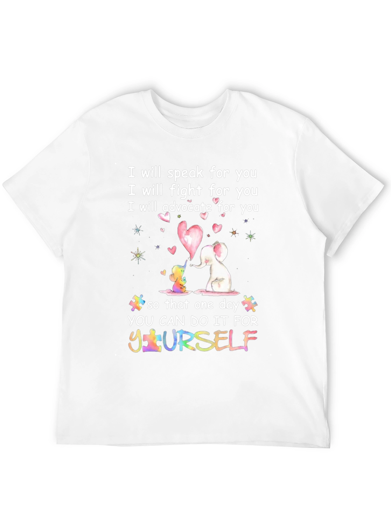 Autism Awareness T-Shirt: Speak Fight Advocate