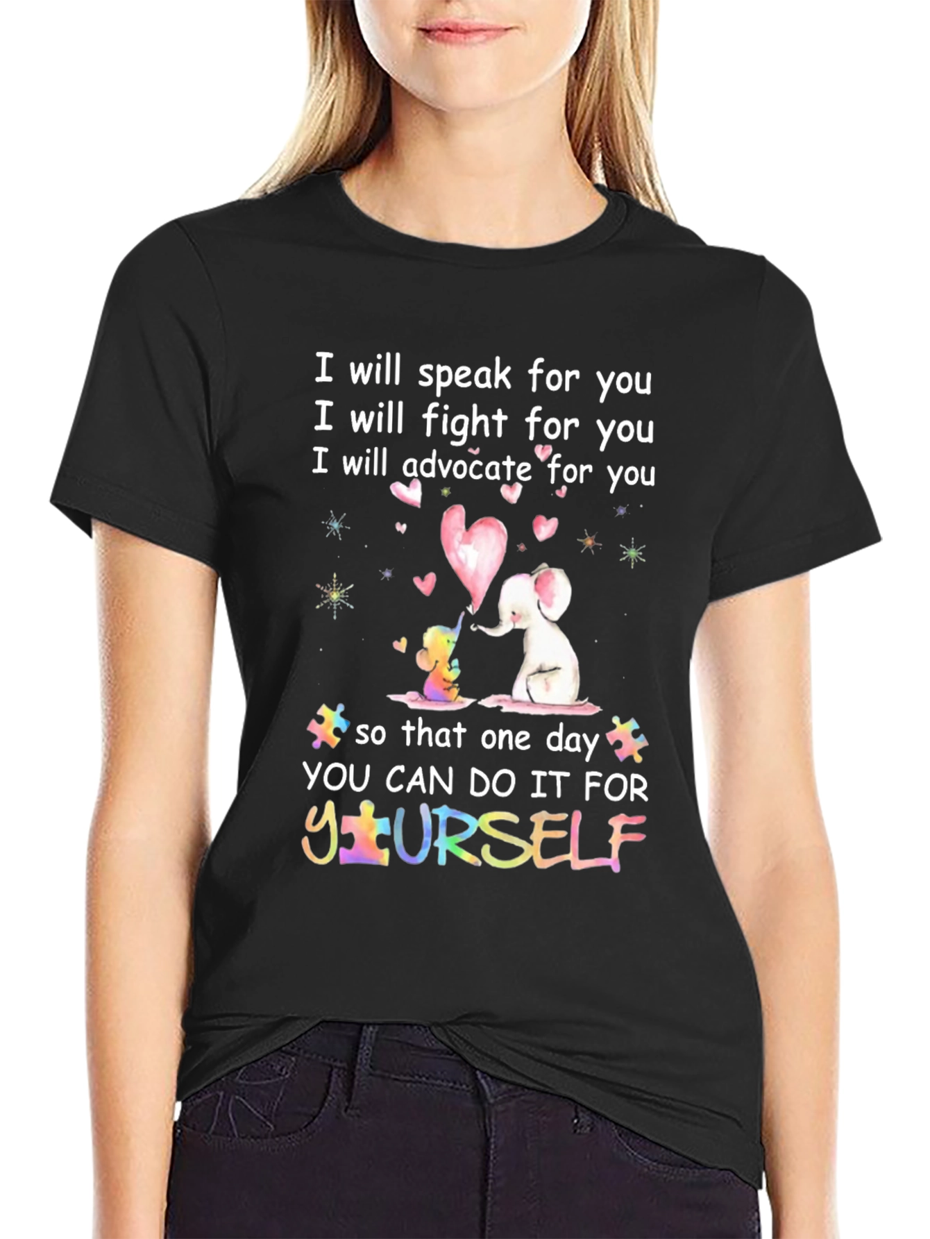 Autism Awareness T-Shirt: Speak Fight Advocate