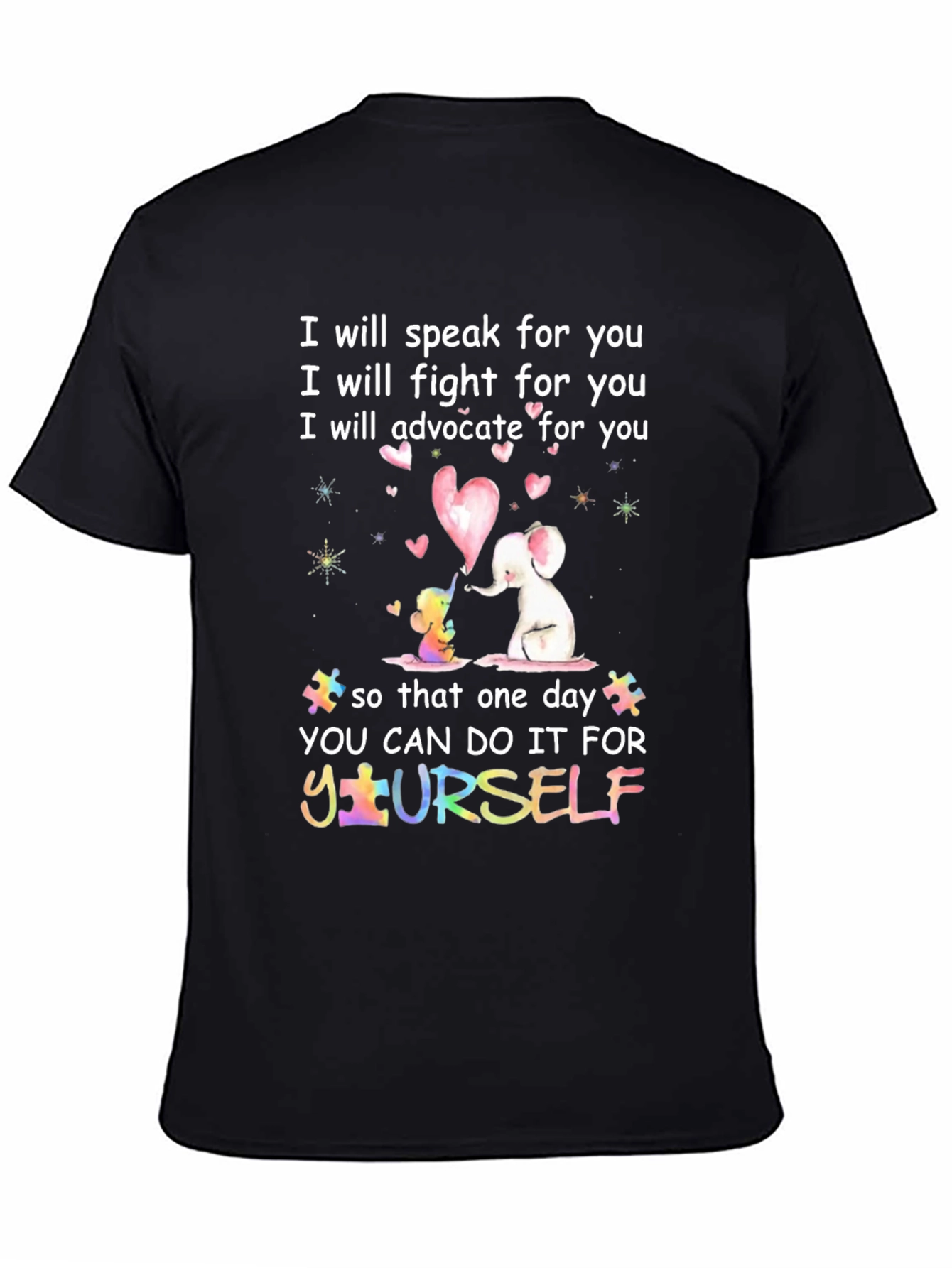 Autism Awareness T-Shirt: Speak Fight Advocate
