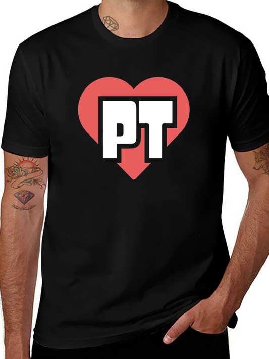 PT Heart Graphic Tee - Black Casual Shirt