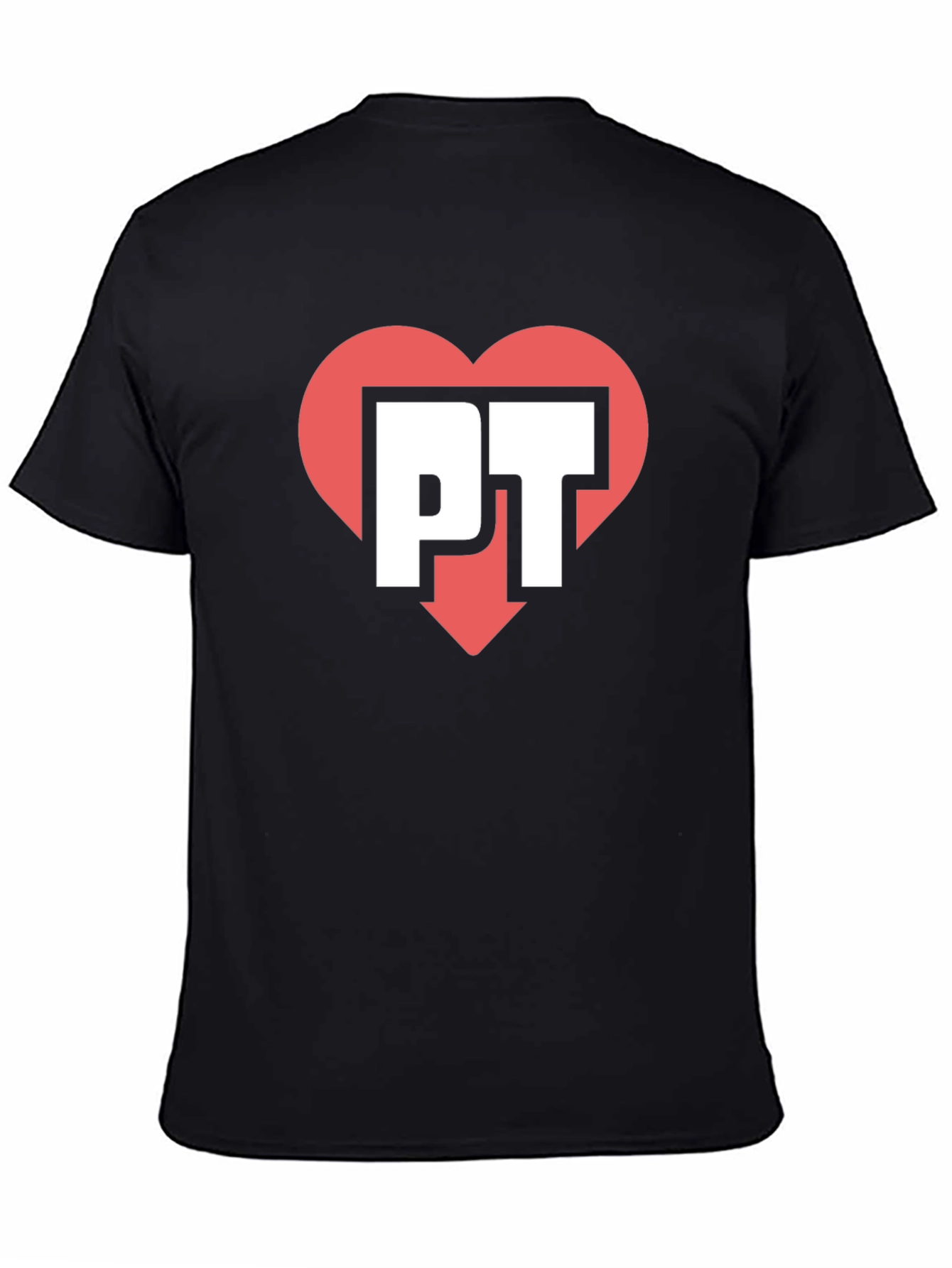 PT Heart Graphic Tee - Black Casual Shirt