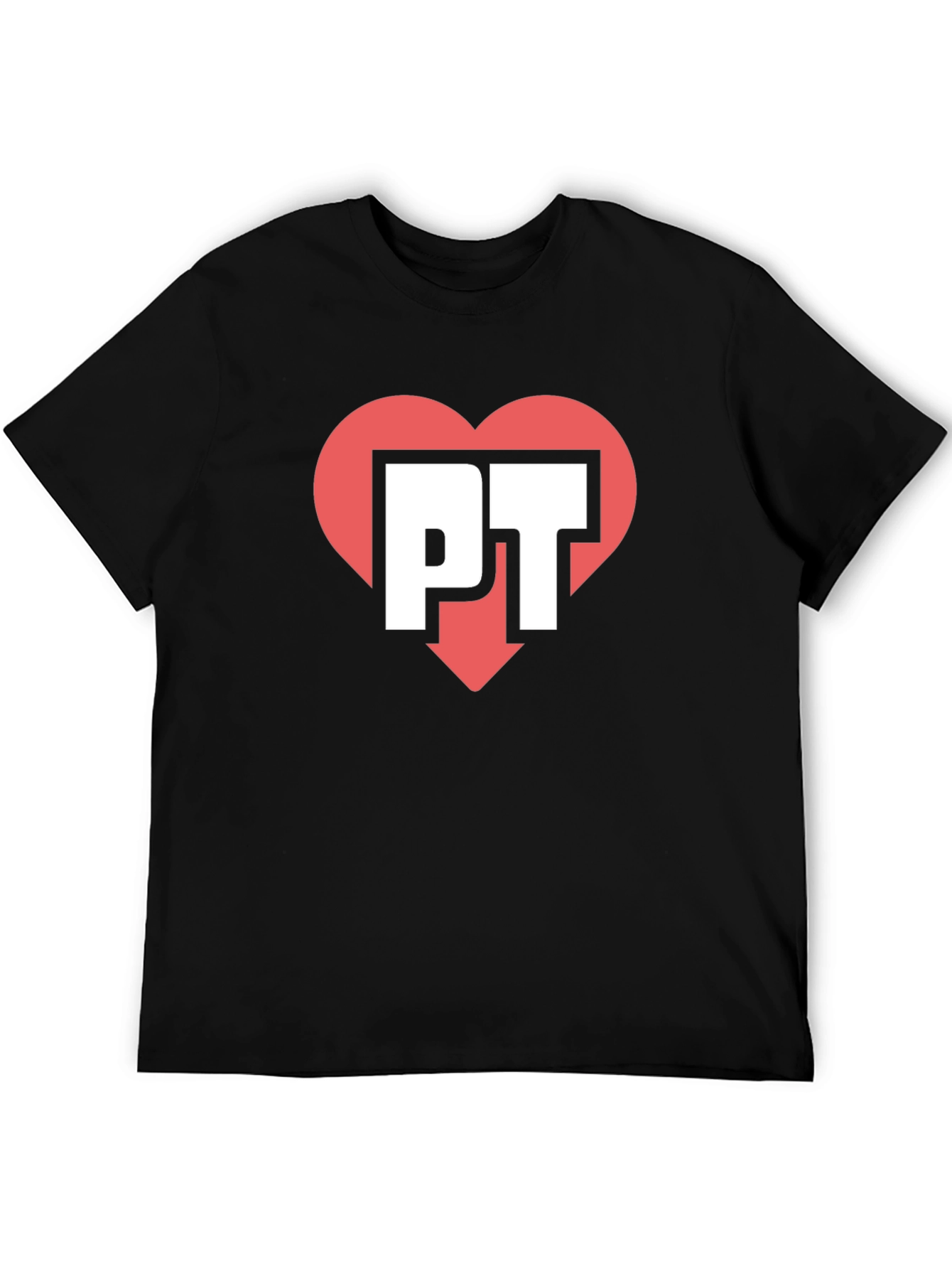 PT Heart Graphic Tee - Black Casual Shirt