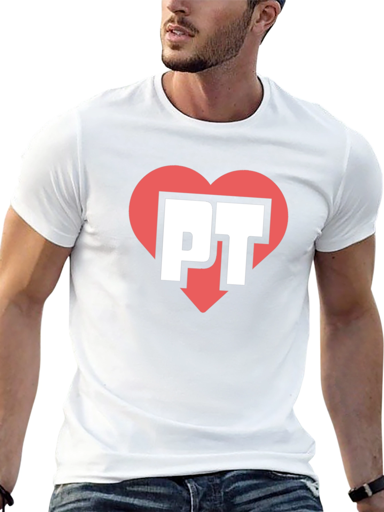 PT Heart Graphic Tee - Black Casual Shirt
